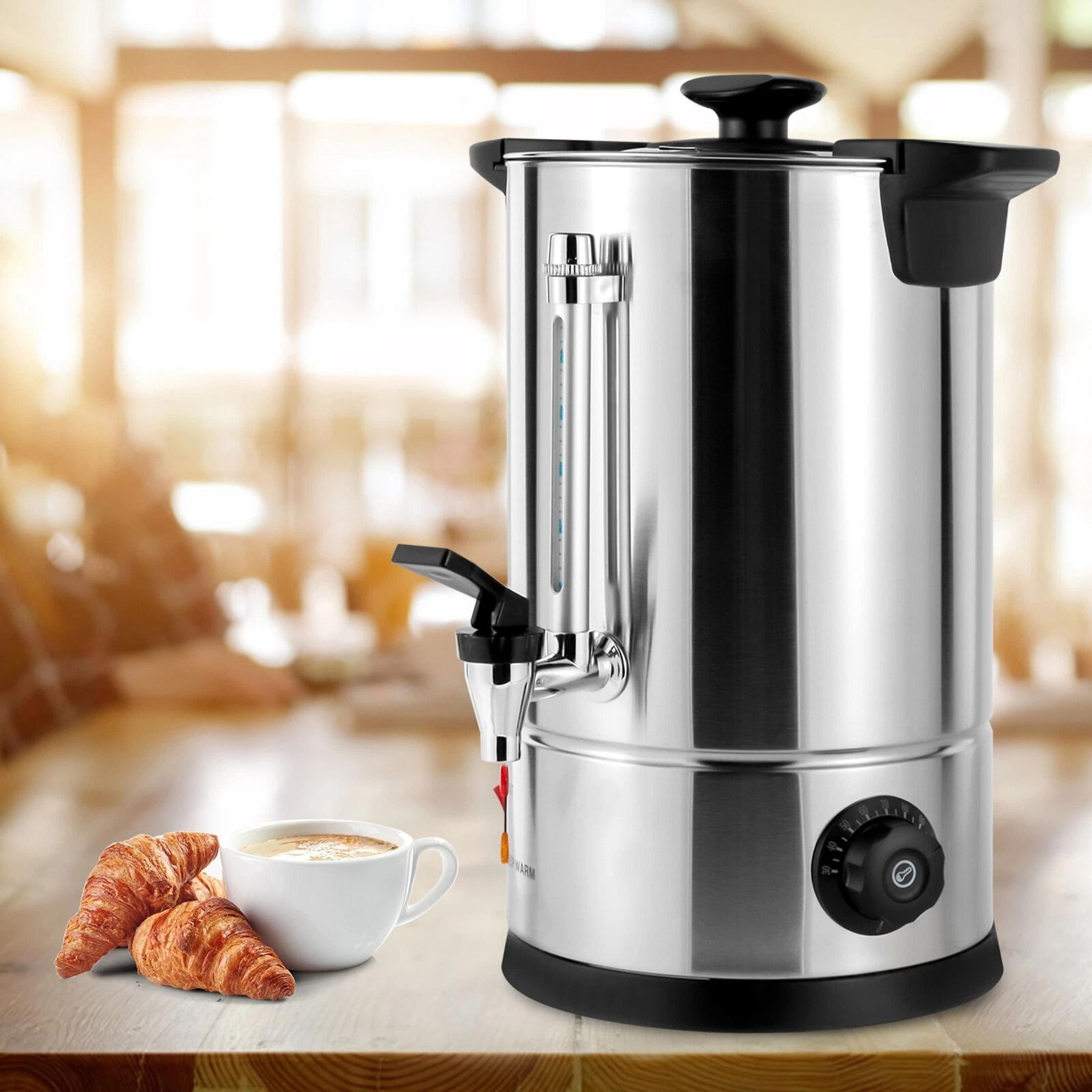 commercial coffee urn stainless steel hot water dispenser