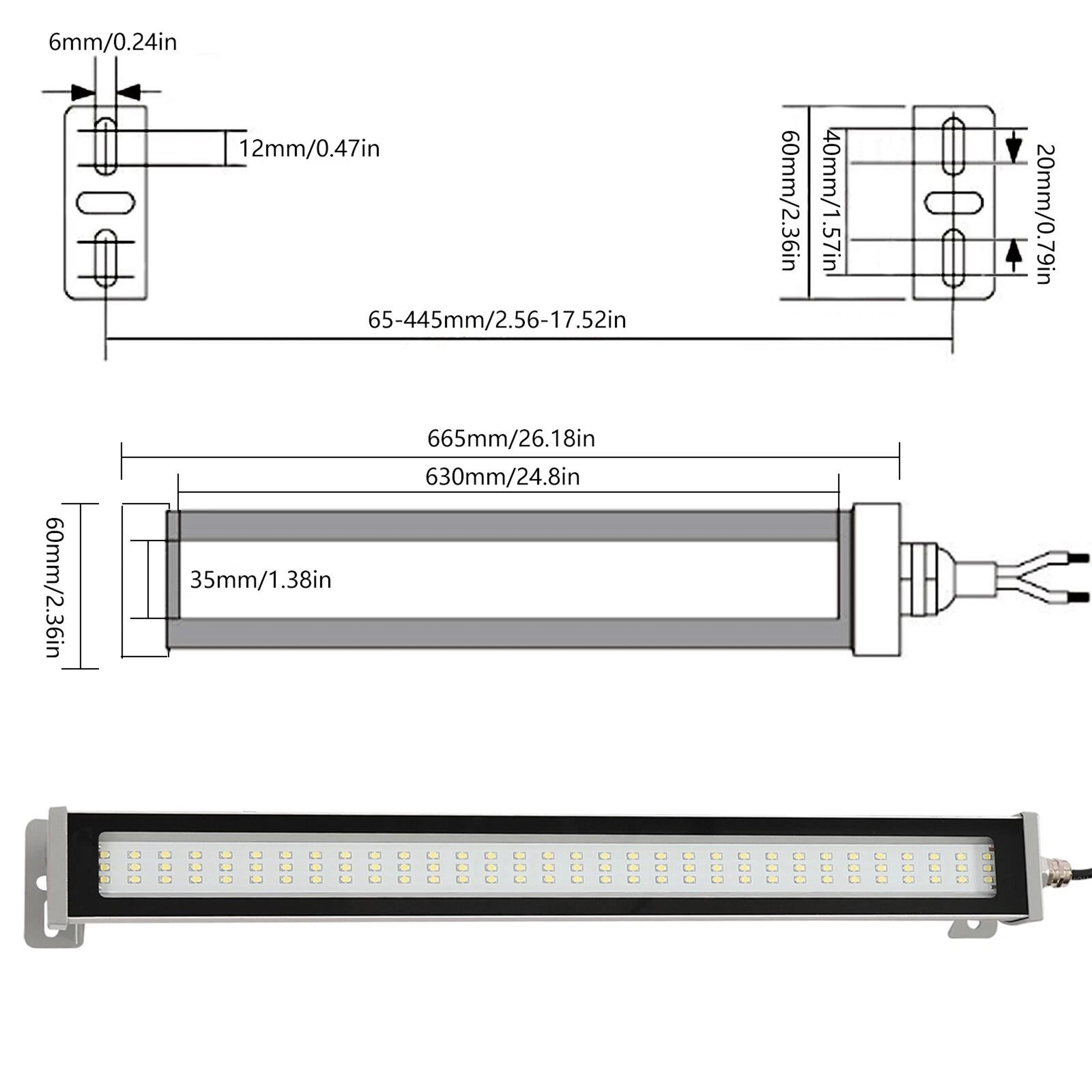 LED Waterproof CNC Machine Work Light Industrial Tube Light With Rating 10