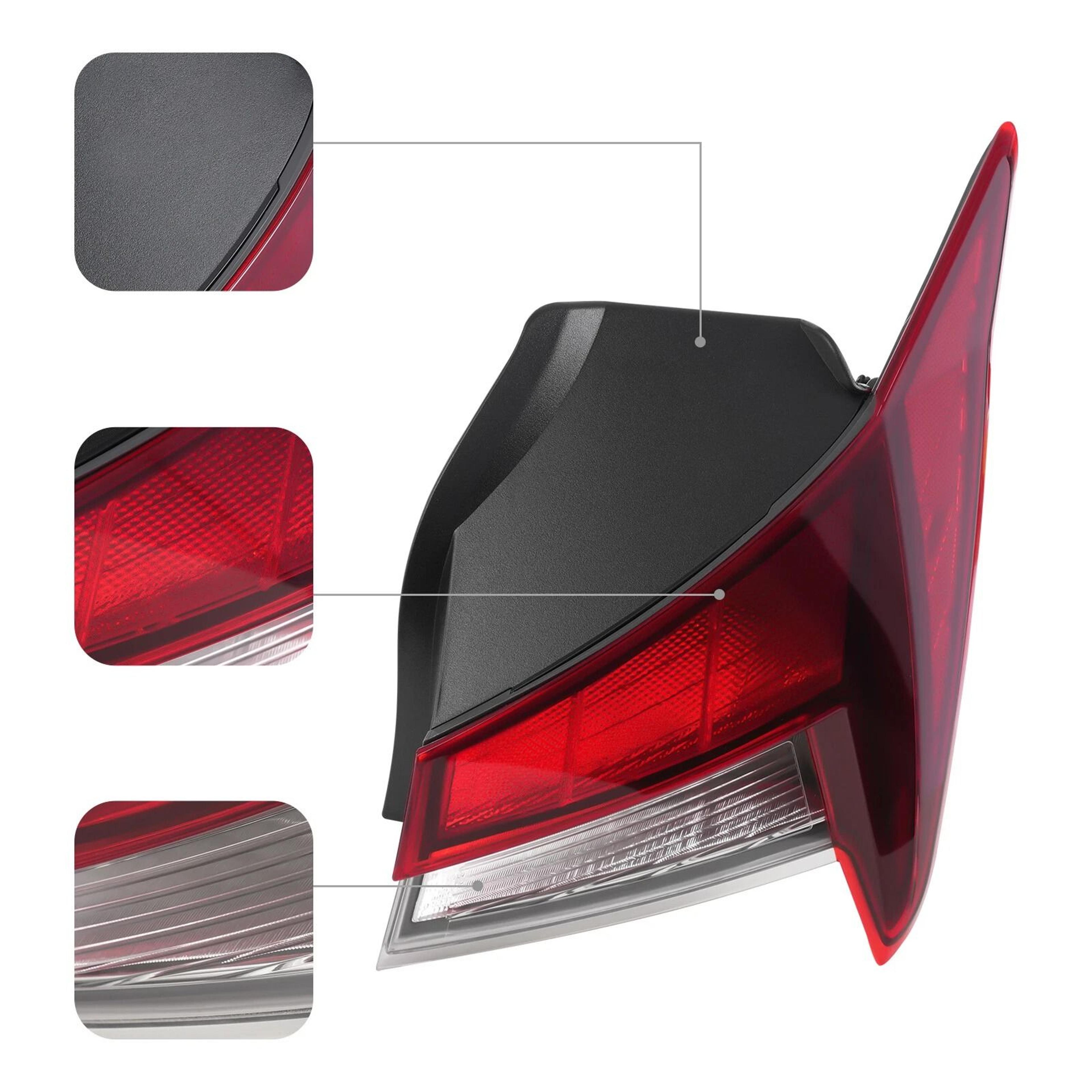Hyundai Elantra Passenger Right Tail Light Brake Lamp With Halogen Bulb Replacement 10