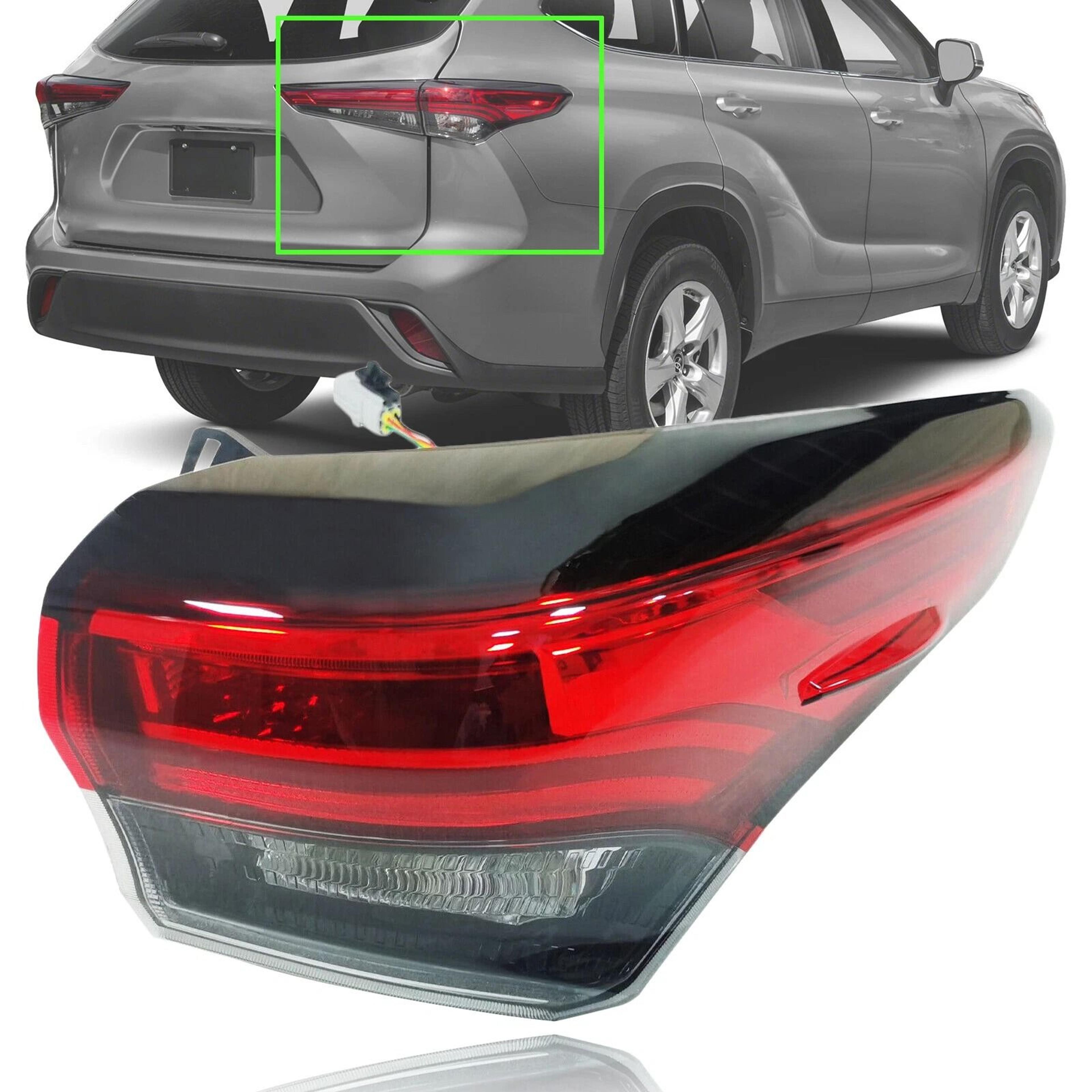 for toyota highlander passenger right side outer tail light rear lamp