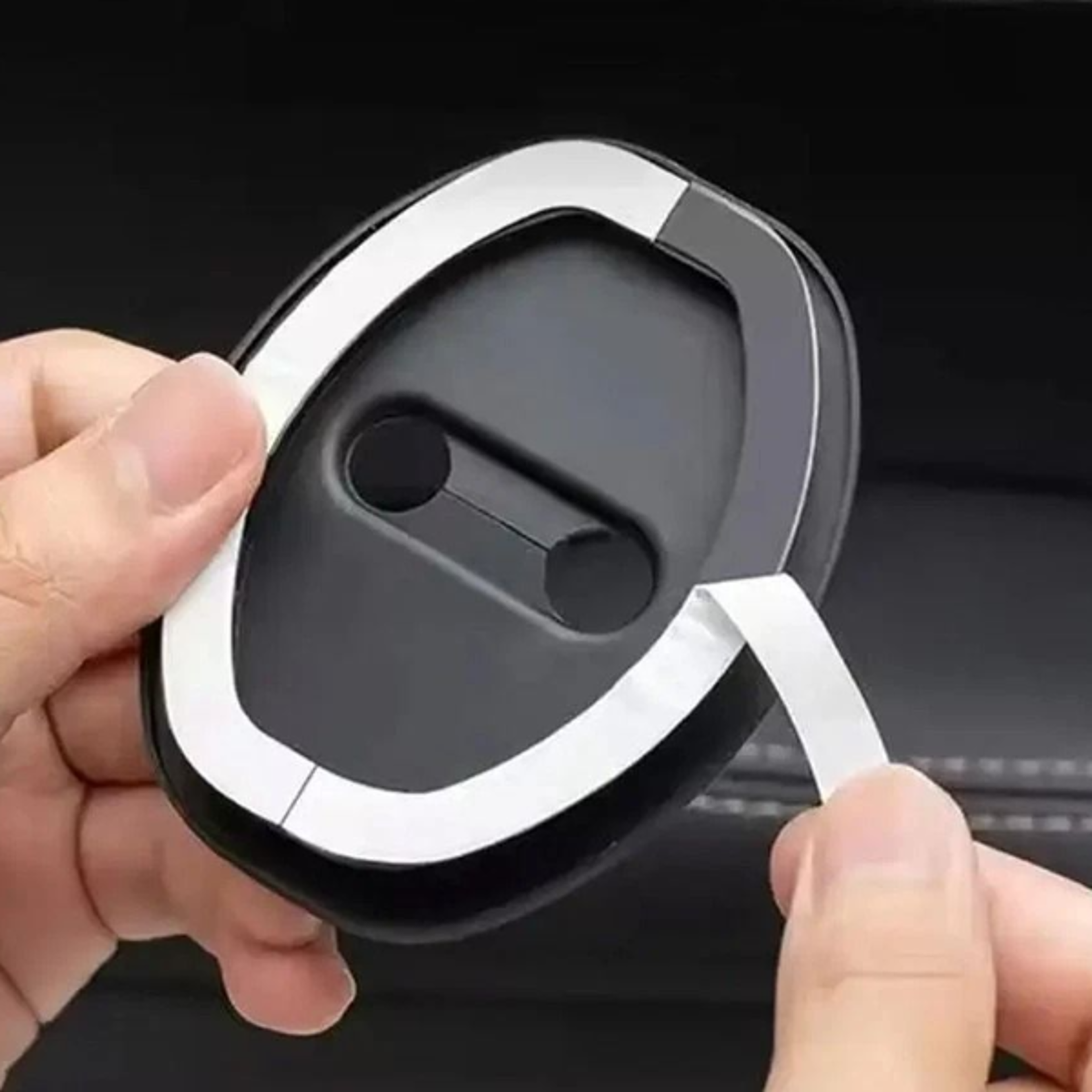 car door lock cover set with carbon fiber look protective trim