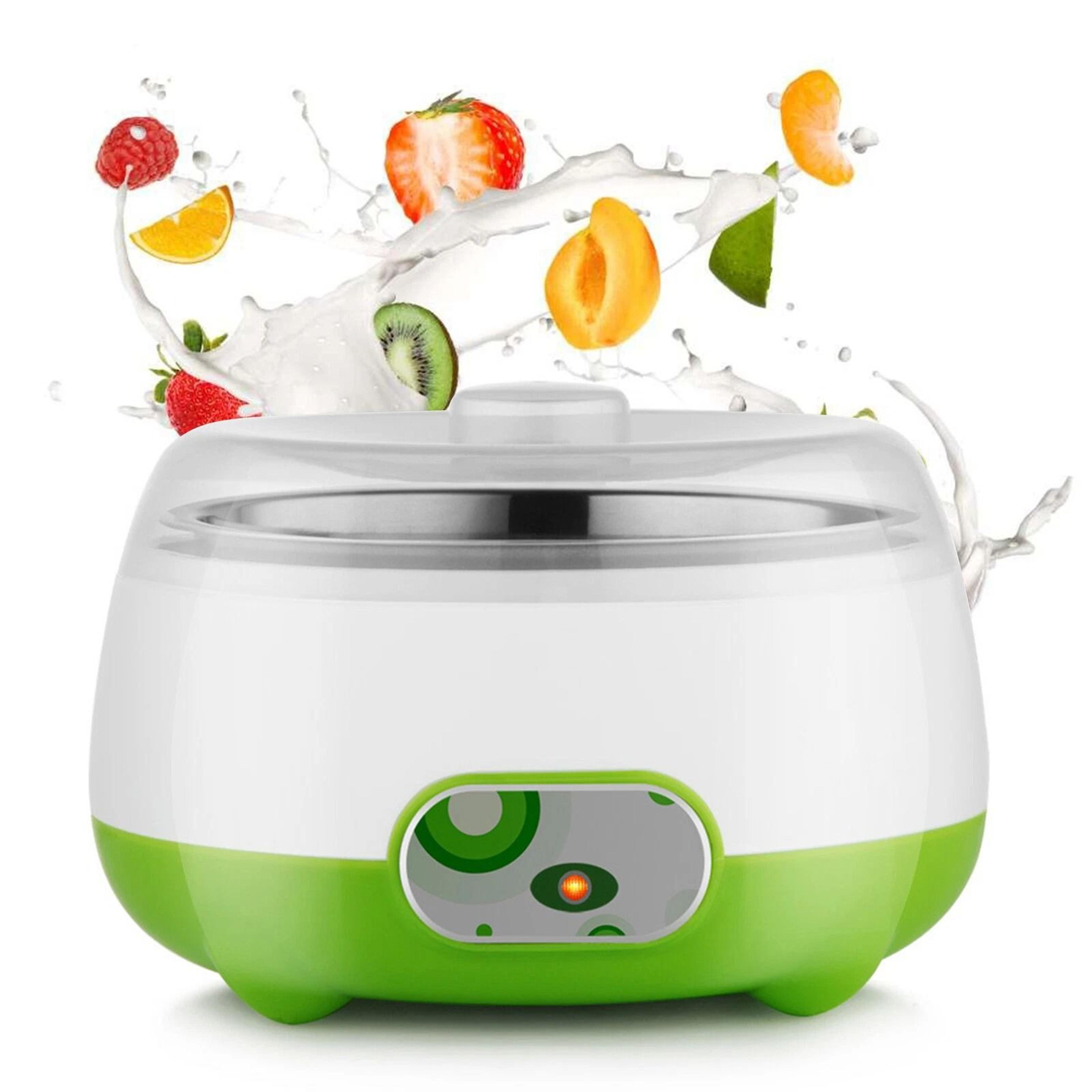 premium yogurt maker with stainless steel yogurt pot automatic & easy