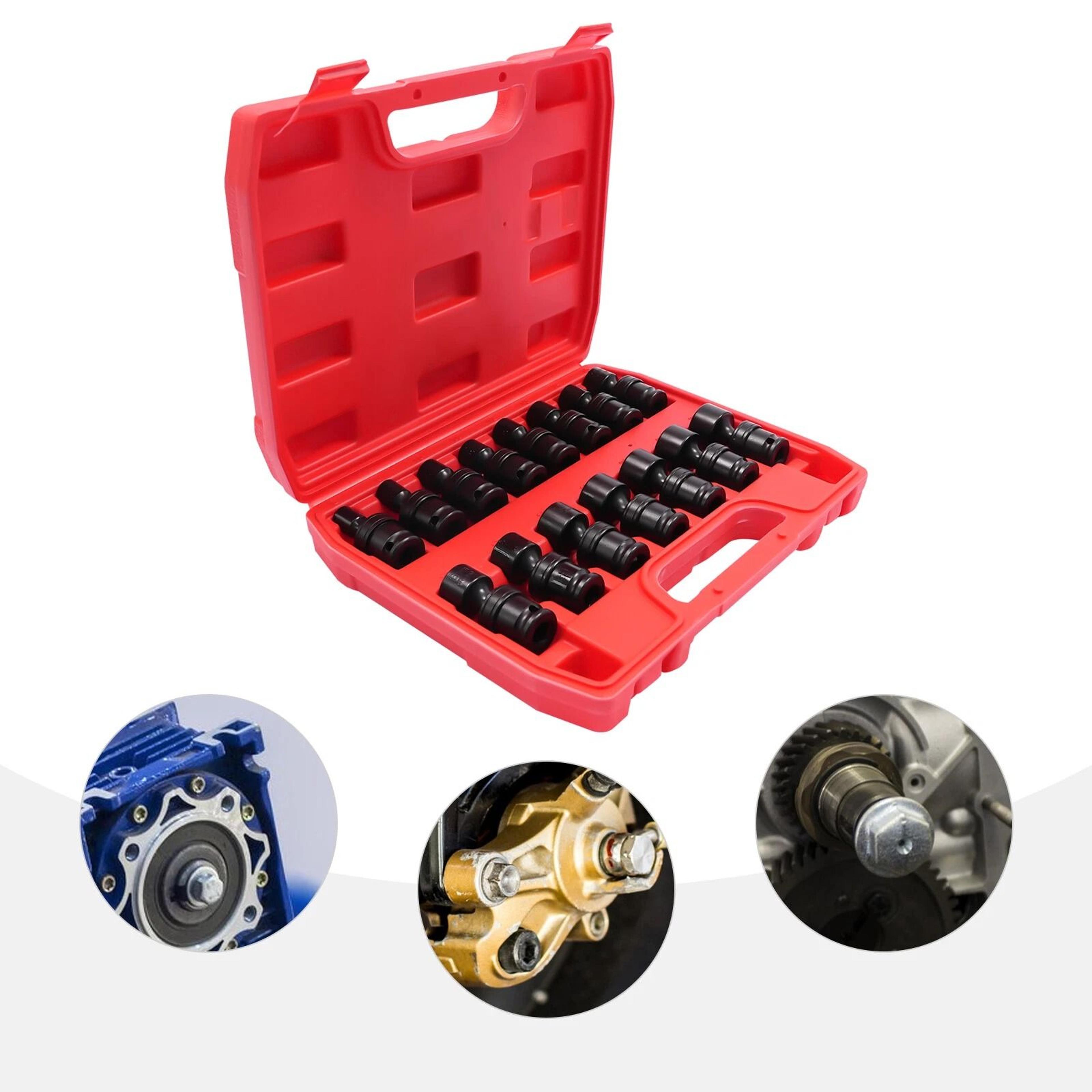 professional universal joint socket set drive swivel socket set durable mechanic tool kit