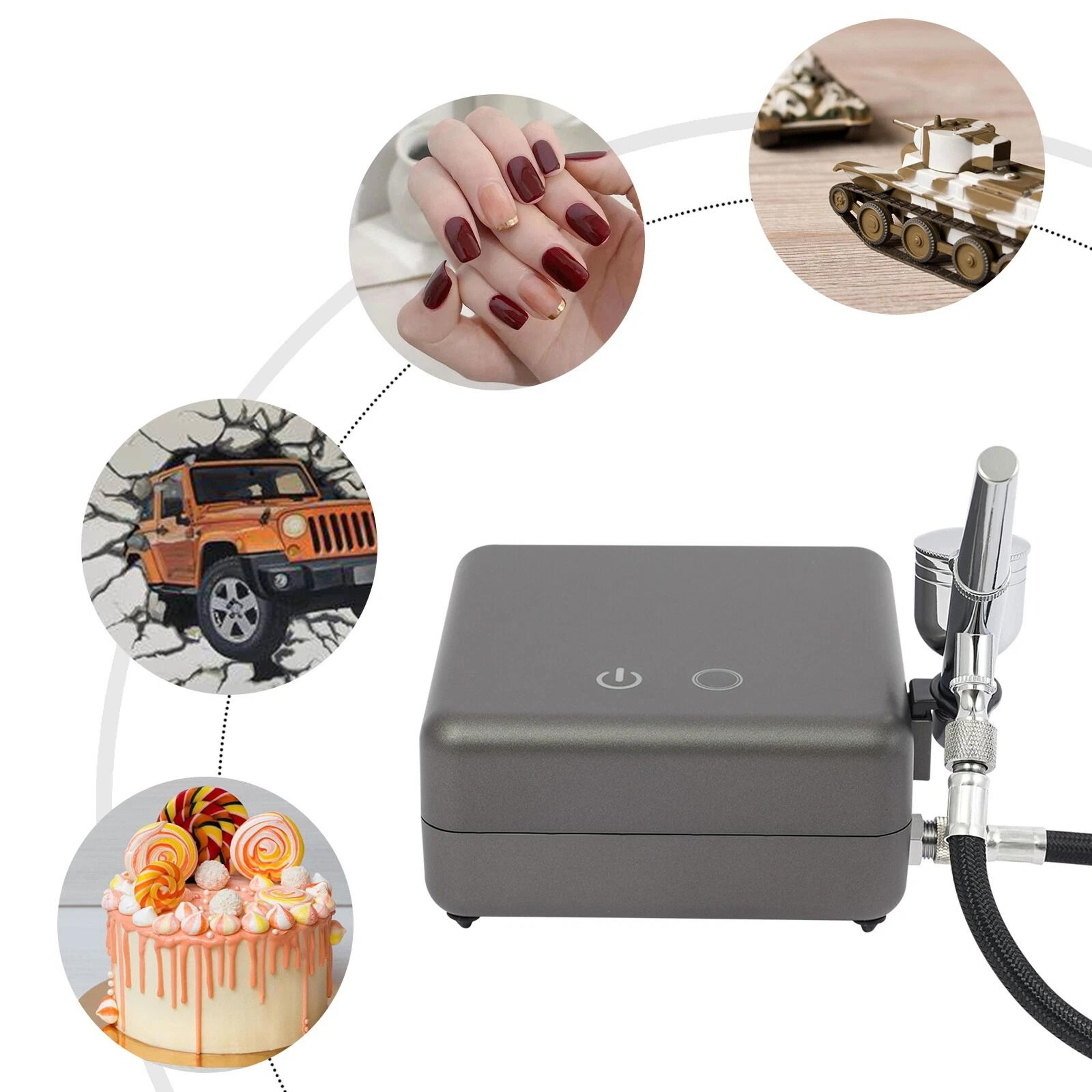 Professional Portable Airbrush Kit With Compressor High Pressure Spray Set For Art Model  Auto Deta 10
