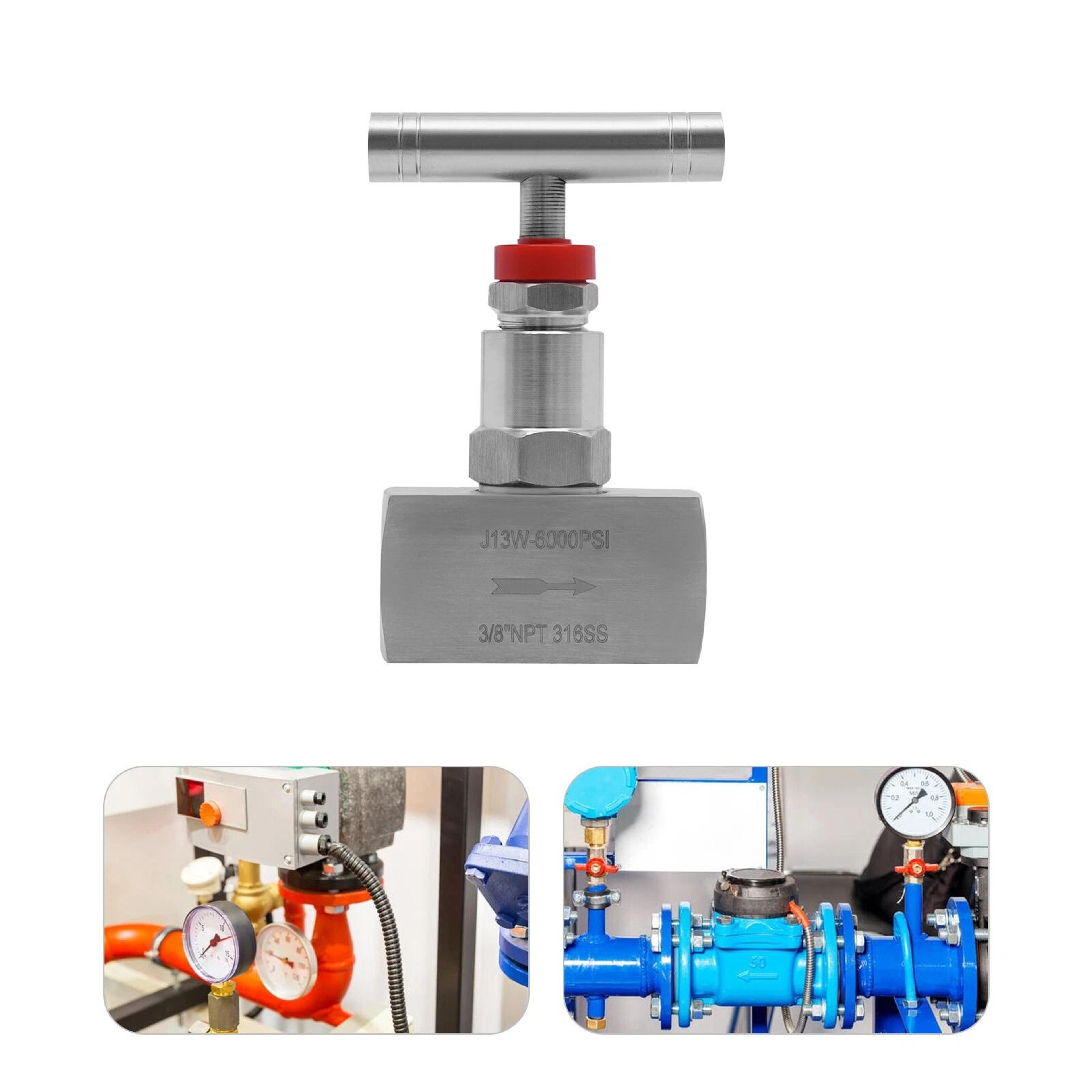 Premium Stainless Steel High Pressure Needle Valve Hydraulic Flow Control 9