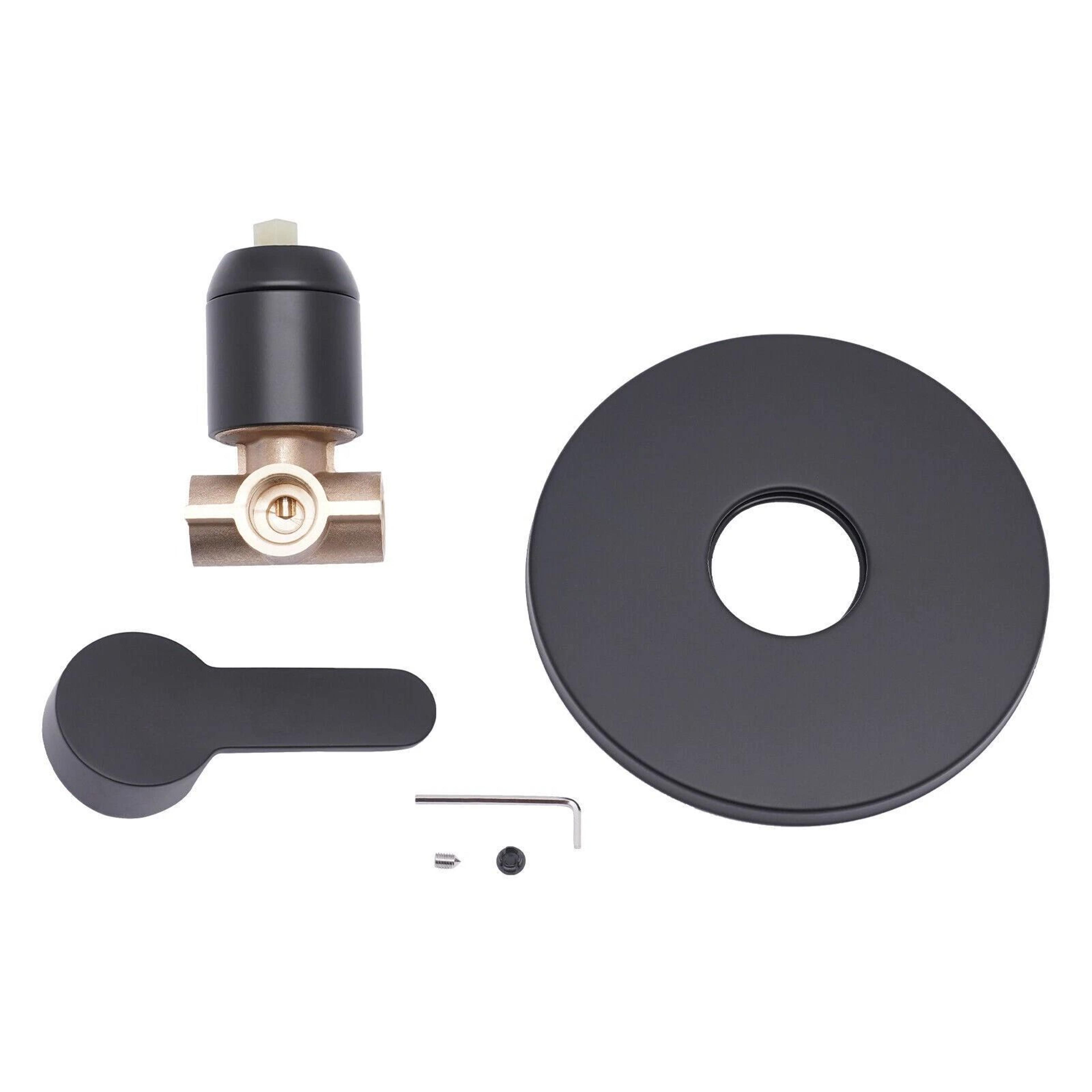 Premium Wall Mount Shower Faucet Mixer Tap Sleek Hot  Cold Shower Control Valve 8
