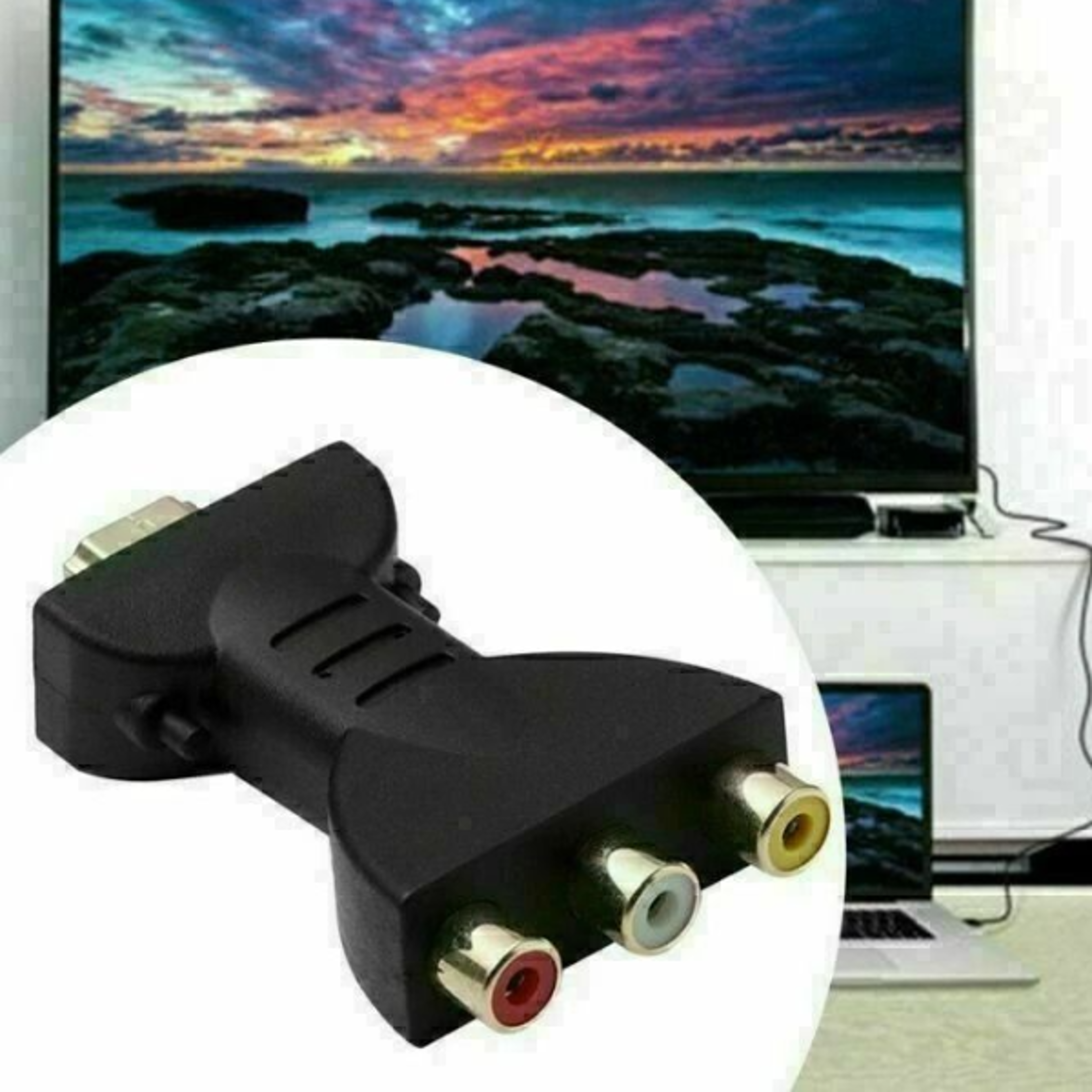 premium hdmi to rca av converter adapter hdmi male to 3 rca female composite audio video