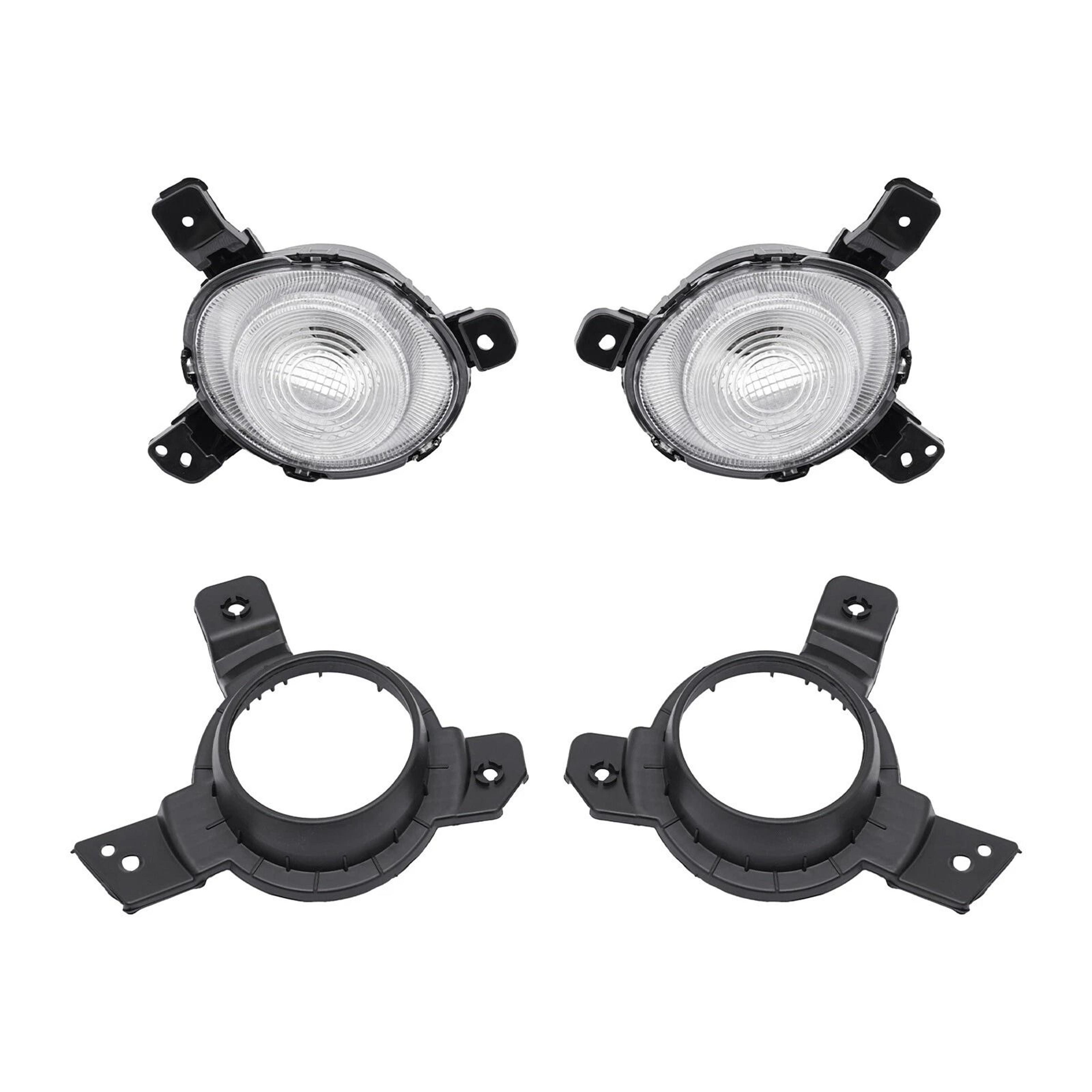 Premium Front Bumper Kia Forte Fog Lights Halogen Replacement Pair 13