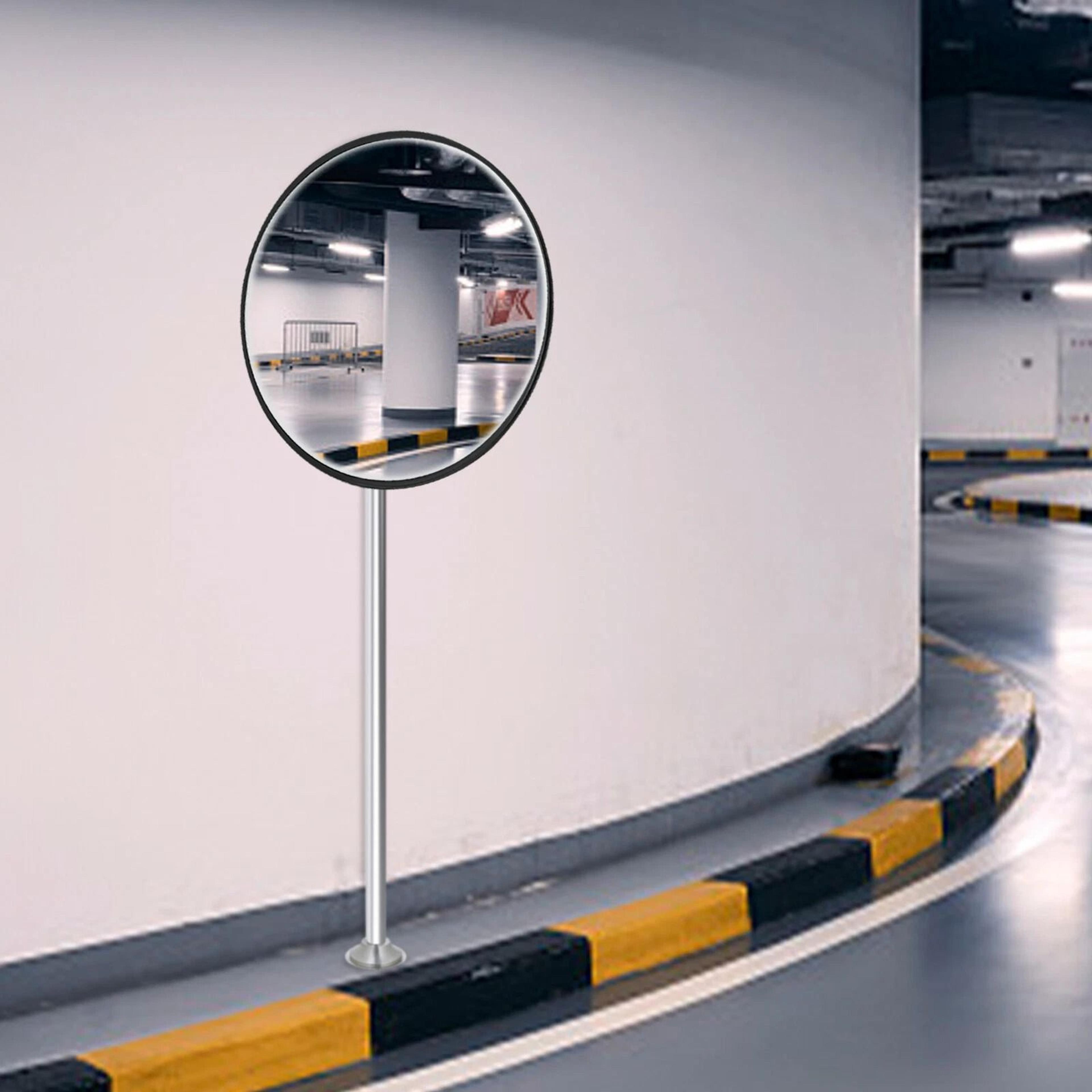 round corner convex mirror security safety outdoor driveway garage wide view