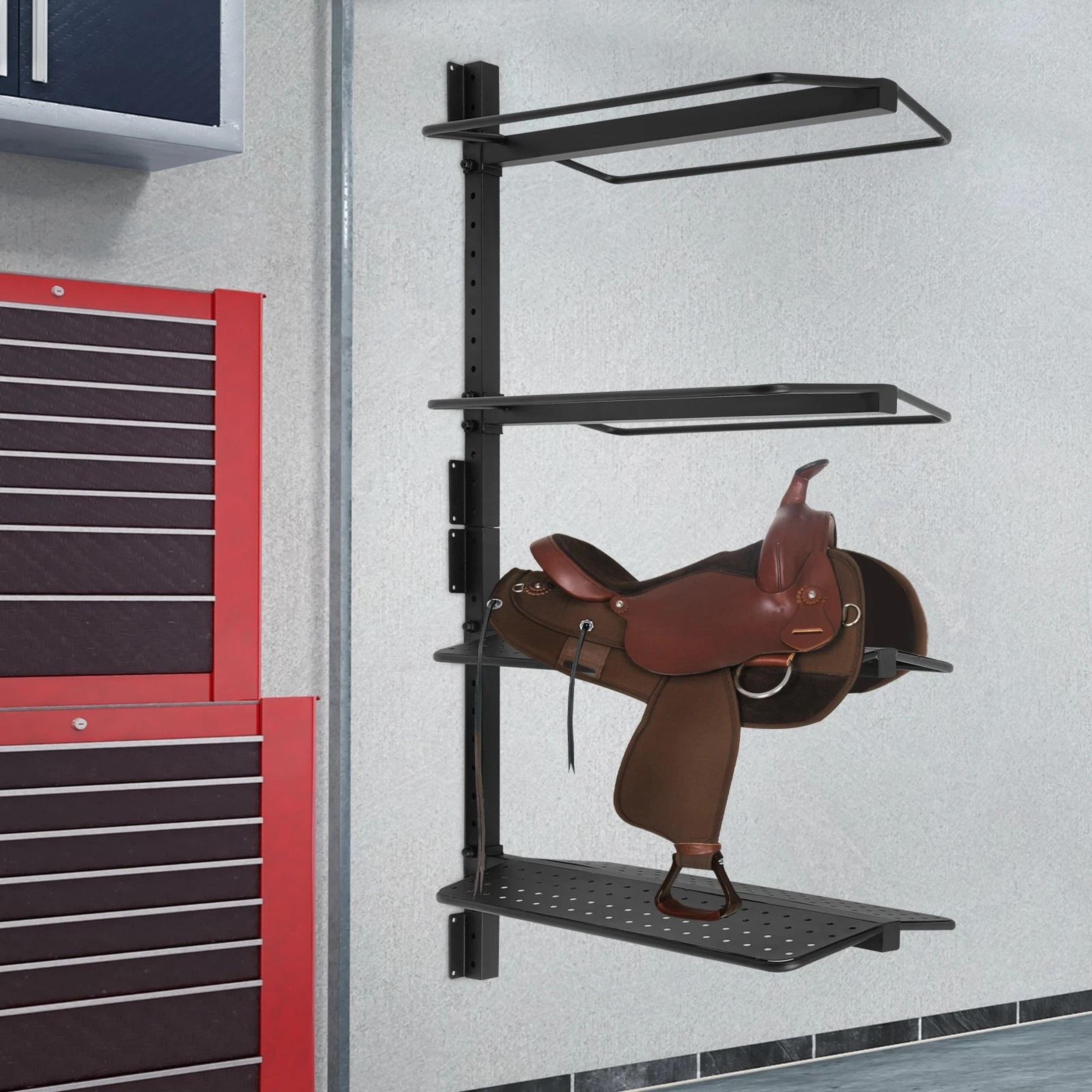 4 Tier Wall Mounted Saddle Rack For Horse Tack Storage 2