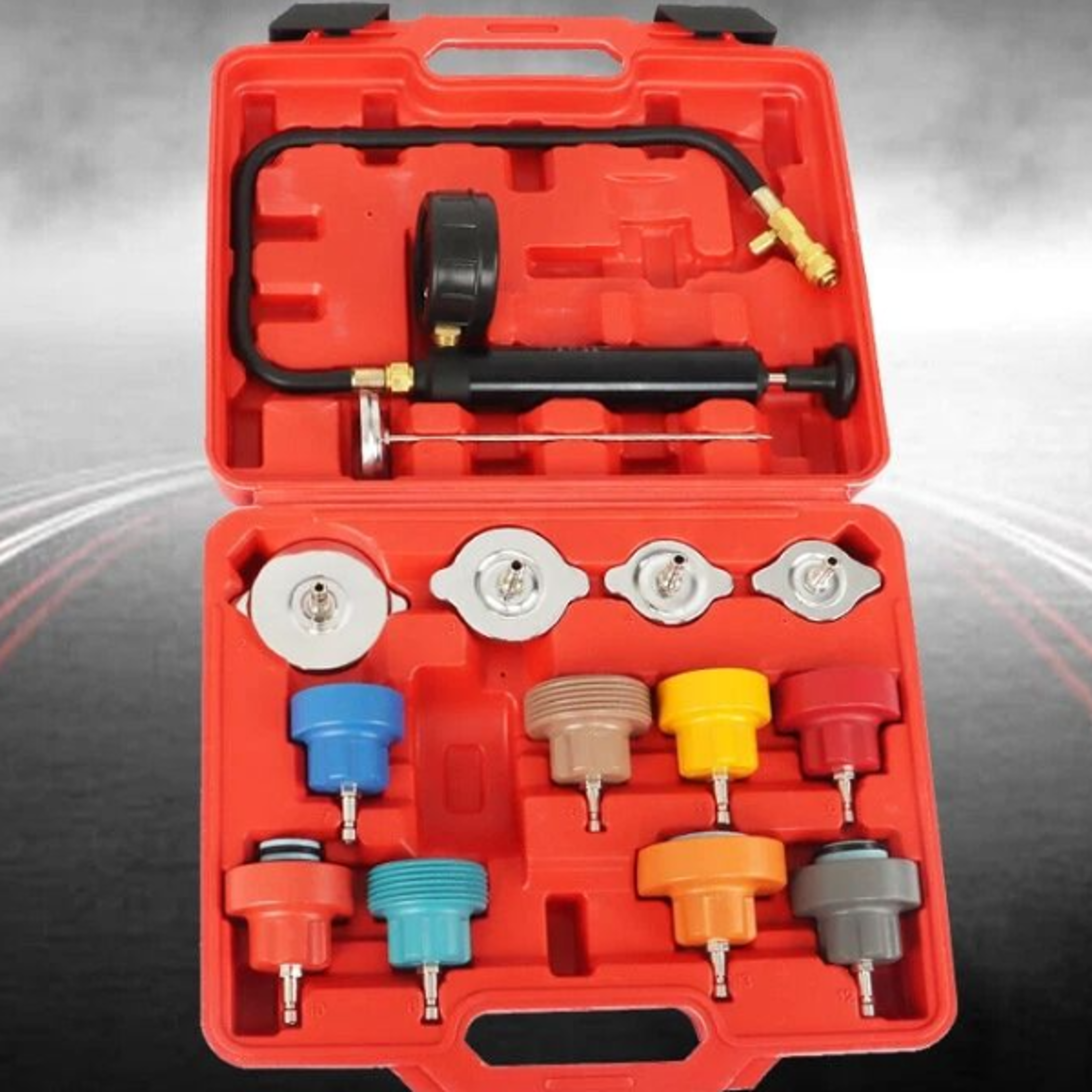 universal cooling system pressure tester & radiator leak detector kit