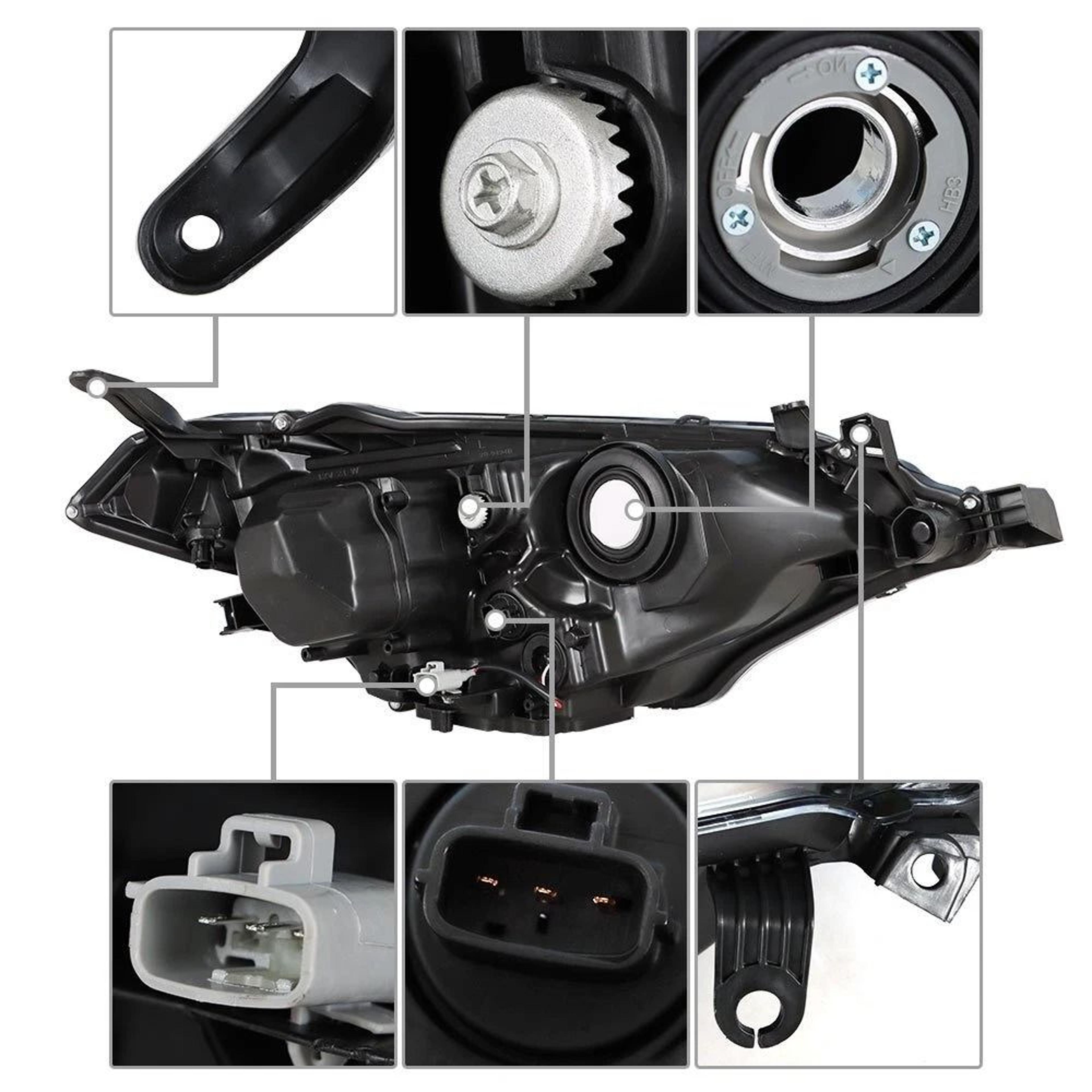 Premium Headlight For Toyota Corolla Driver Side Clear Housing 5