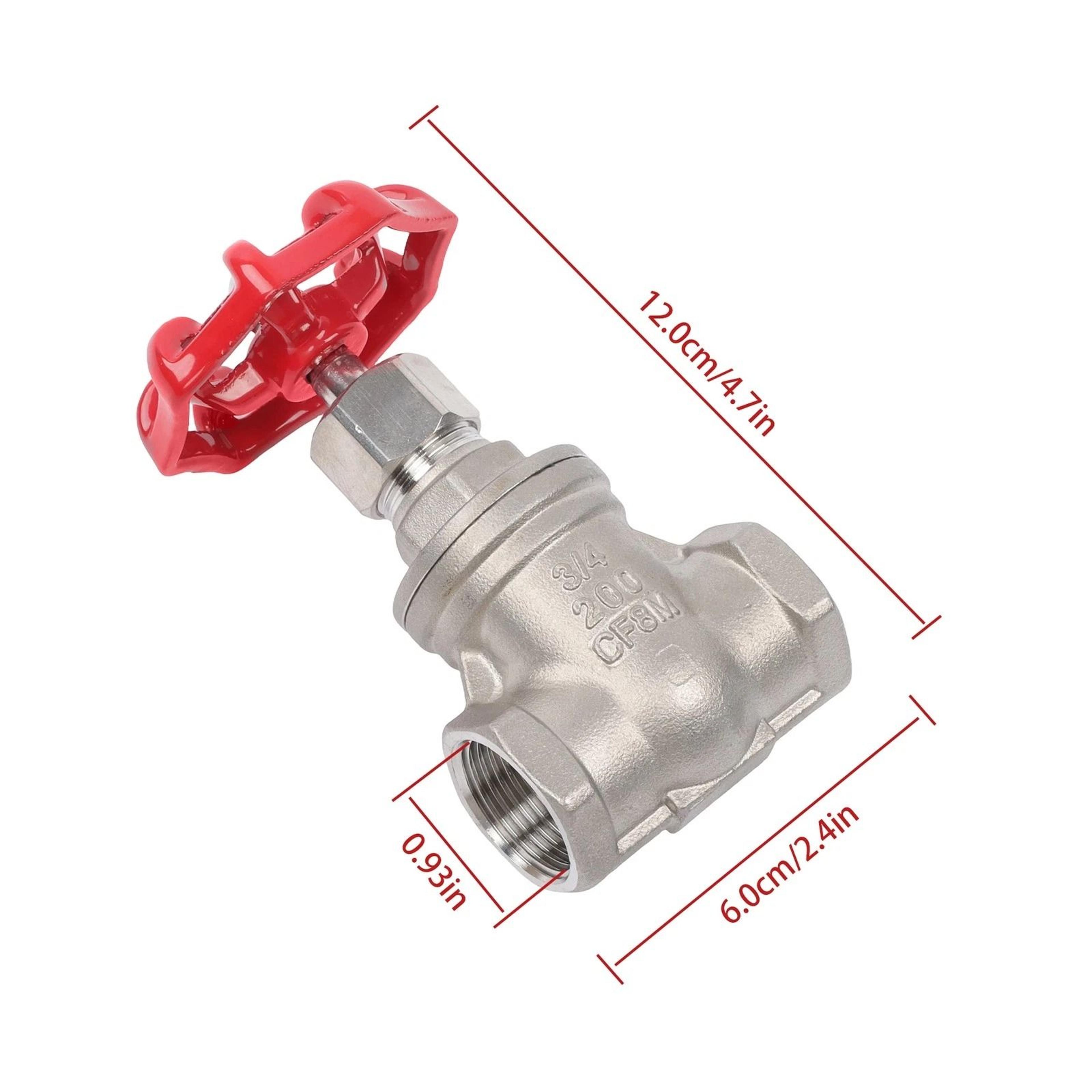 Stainless Steel Gate Valve FNPT WOG With Wheel Handle Durable Industrial Shut Off 14