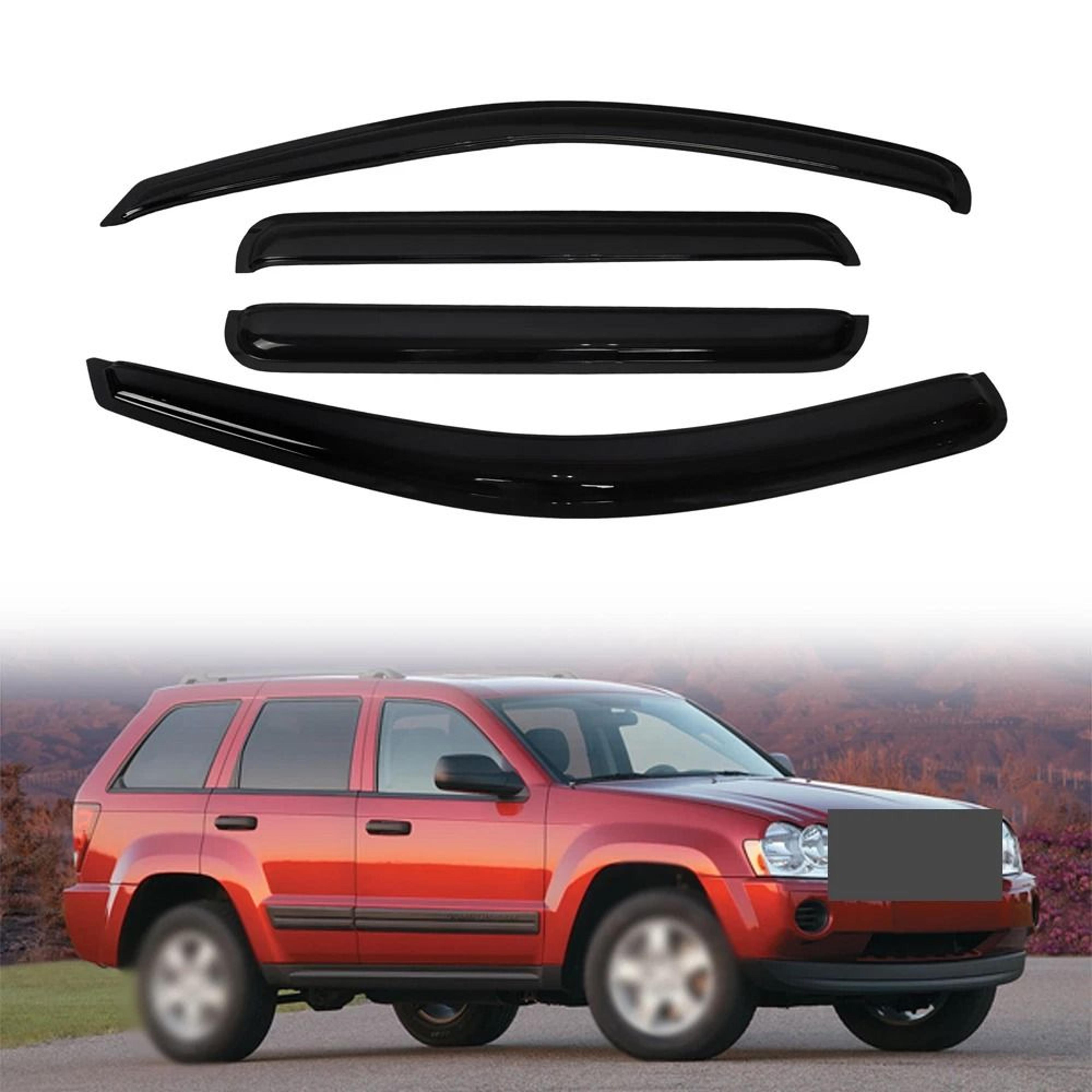 replacement window visors & rain guards for jeep grand cherokee sun deflectors