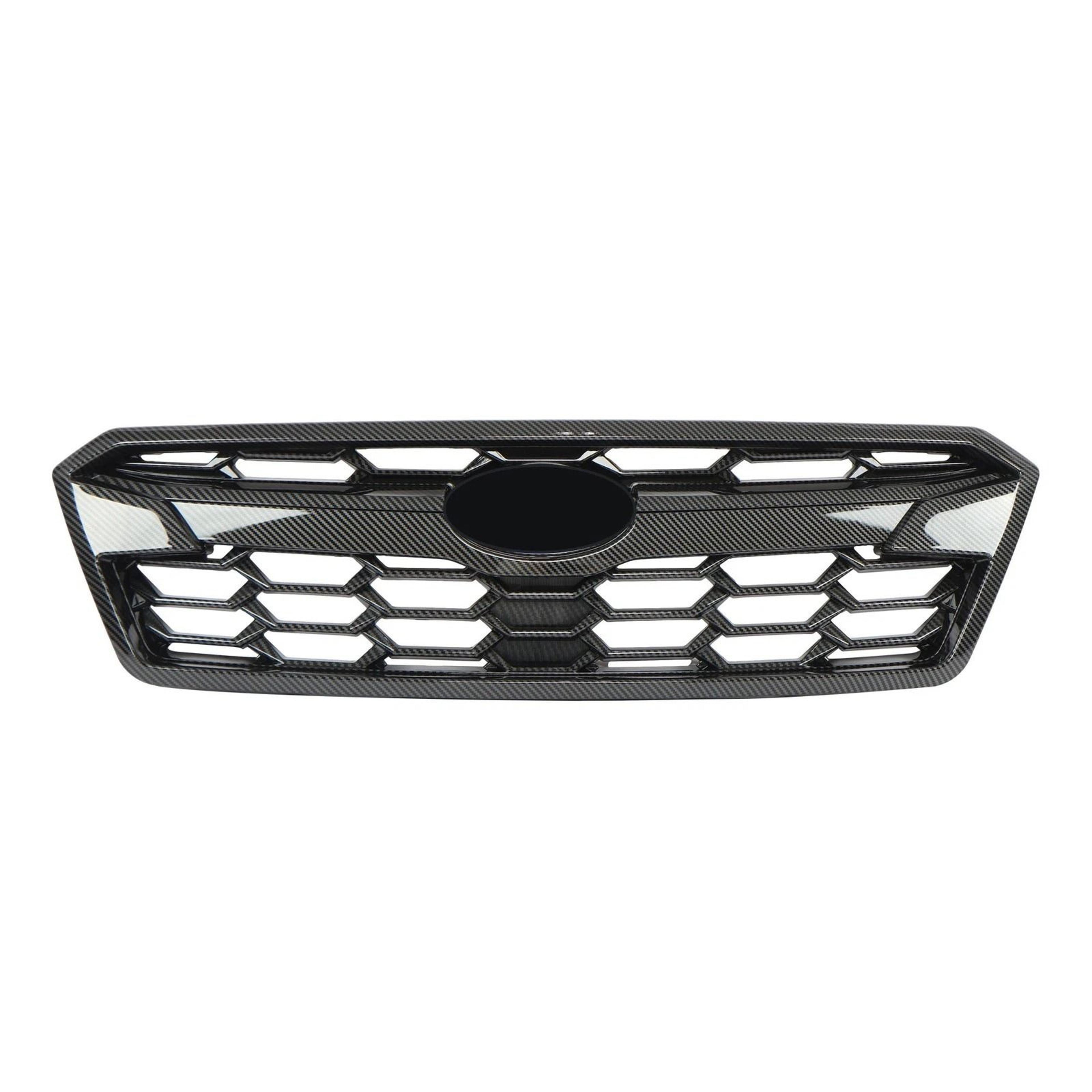 premium front bumper grille for subaru crosstrek black carbon fiber