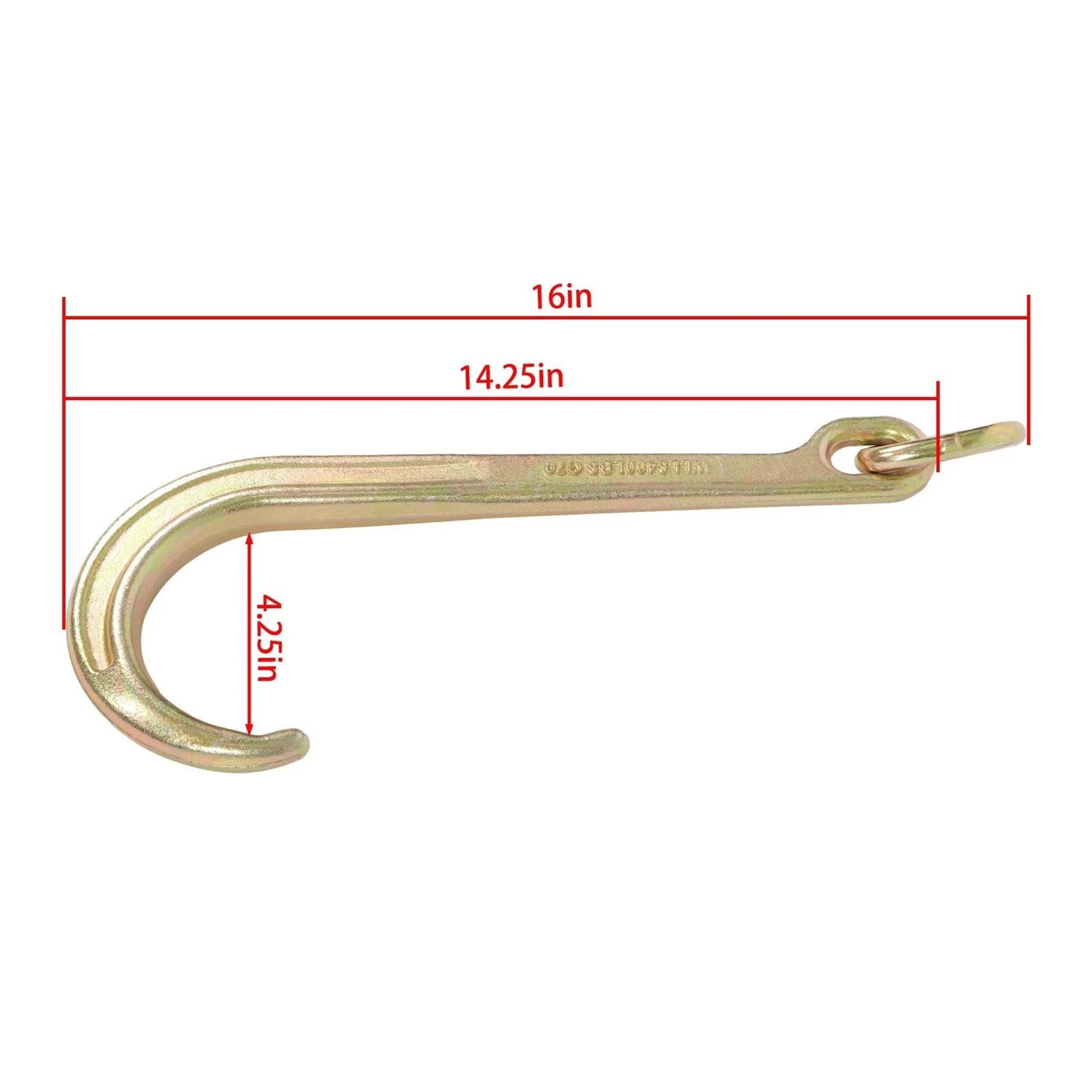 Heavy Duty G70 J Hook Tow Hooks Pair With Load Capacity 9
