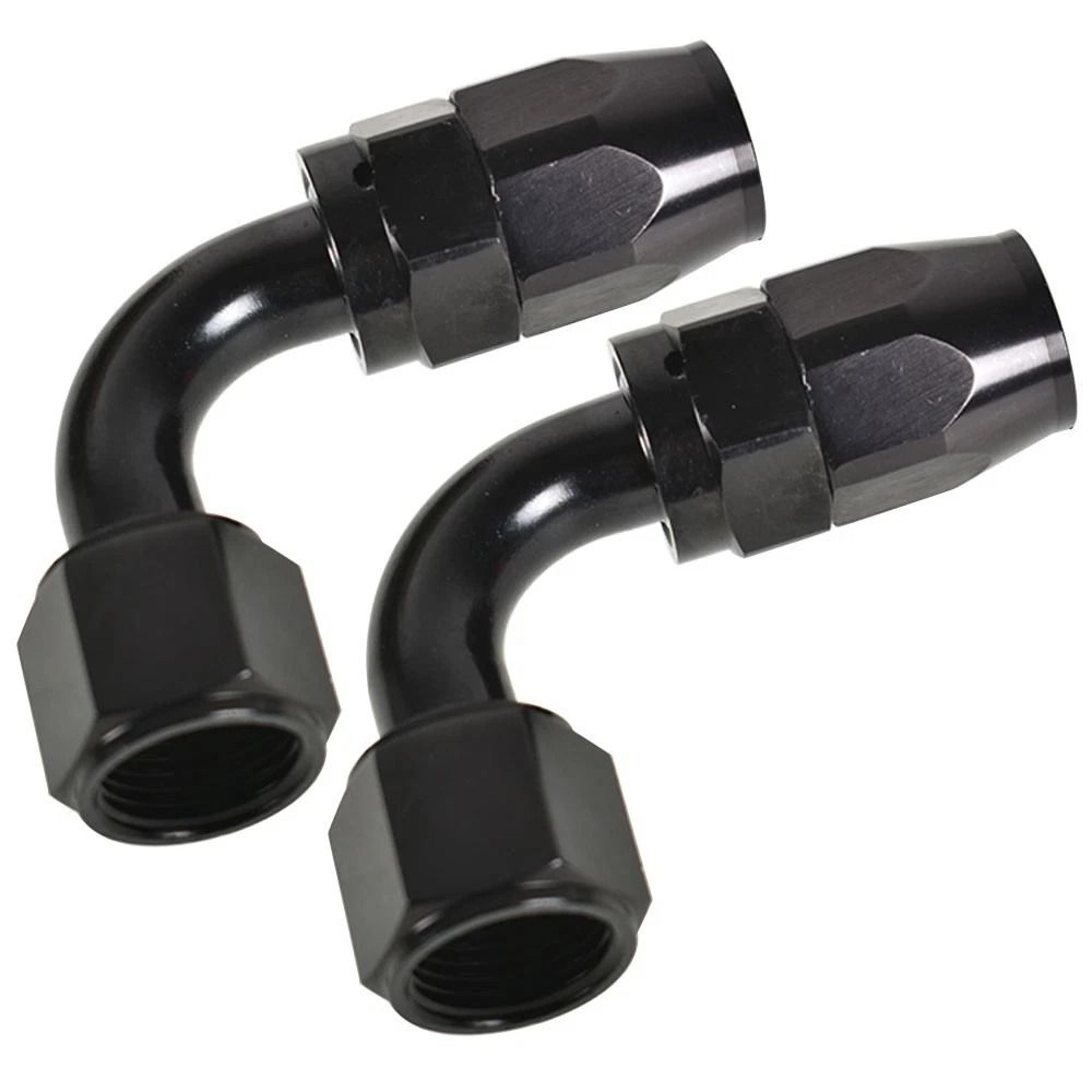 set of fuel fittings 90° swivel hose adapters for performance cars