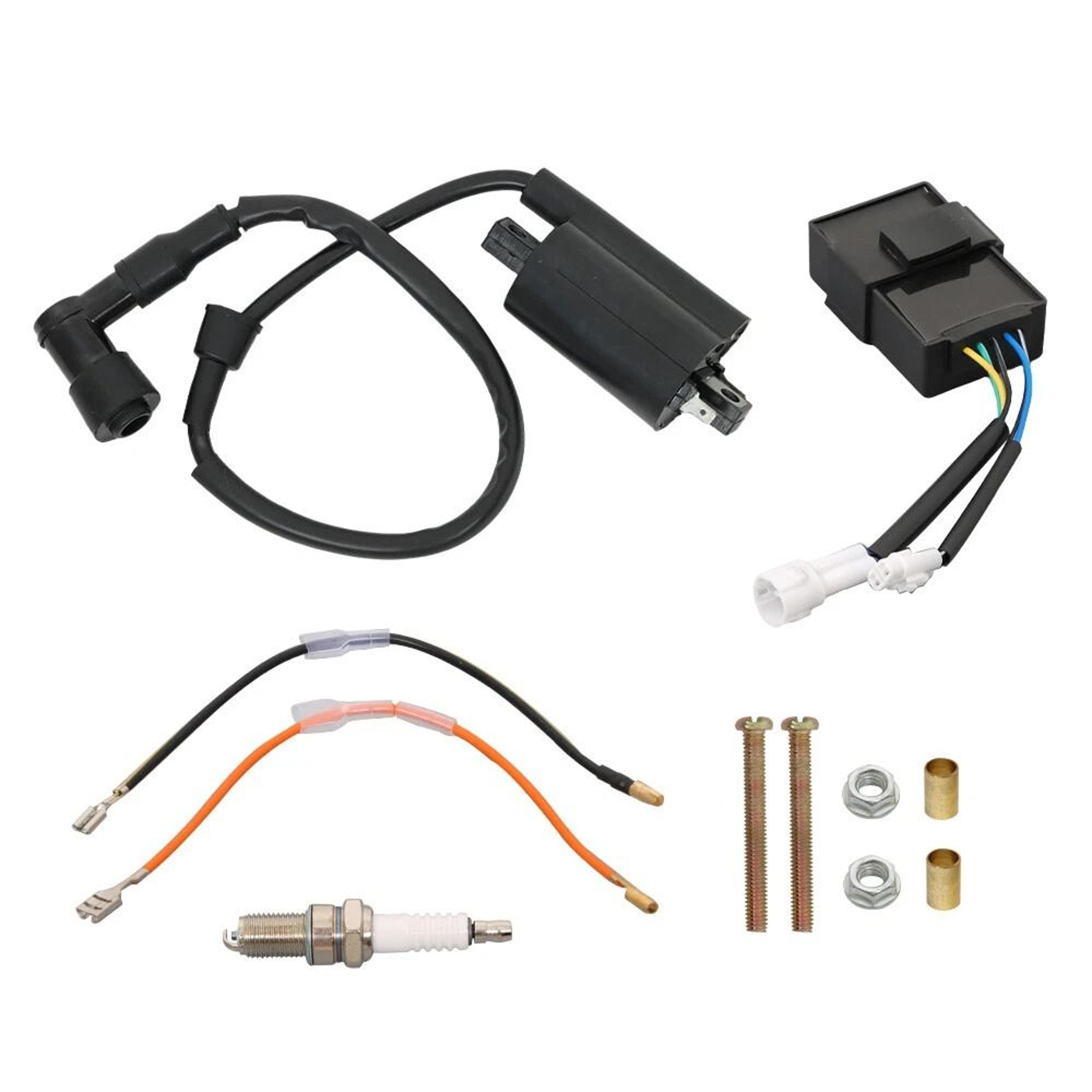 Kawasaki Bayou Ignition Coil CDI Kit With Spark Plug ATV Replacement Parts 9