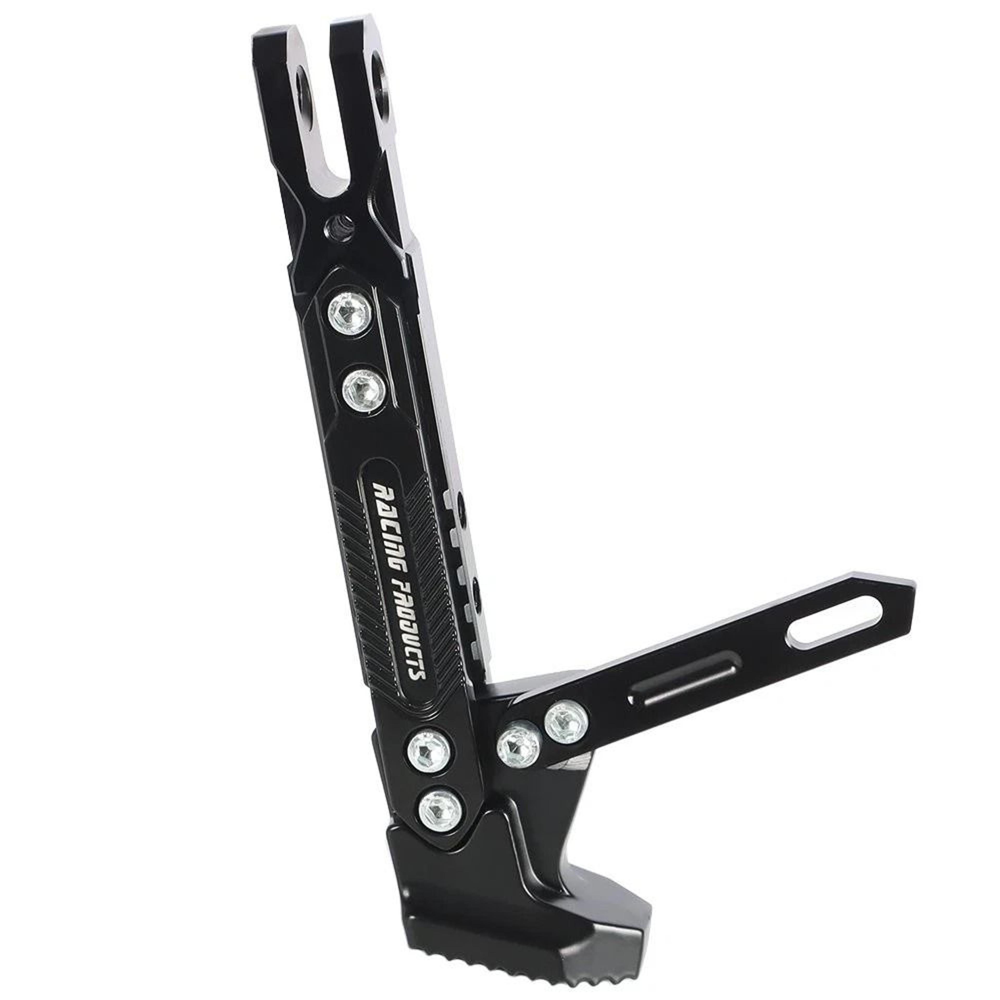 Premium Adjustable Motorcycle CNC Aluminum Kickstand Foot Universal Side Stand Support 2