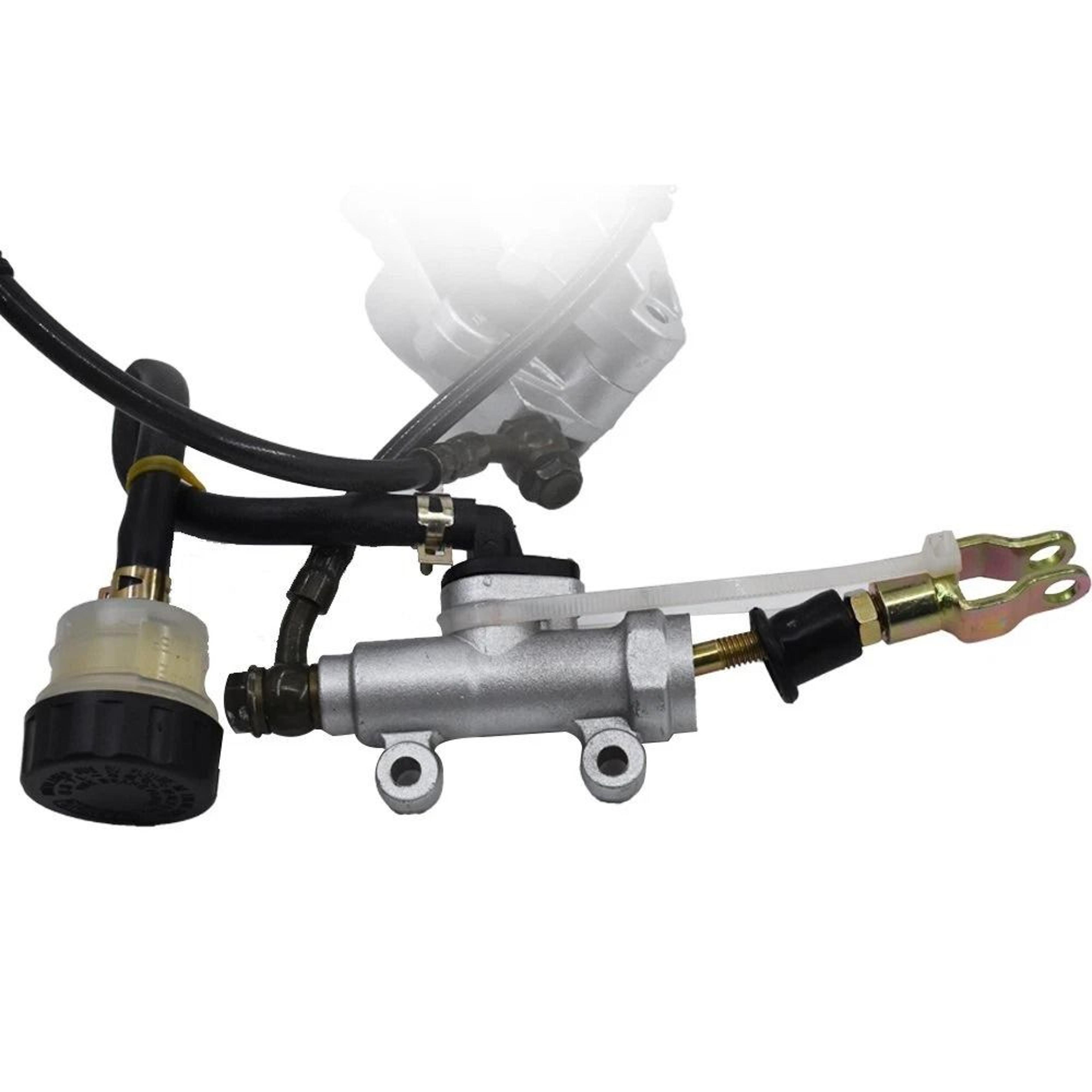 hydraulic rear disc brake caliper system with pads for atv quad dirt bike