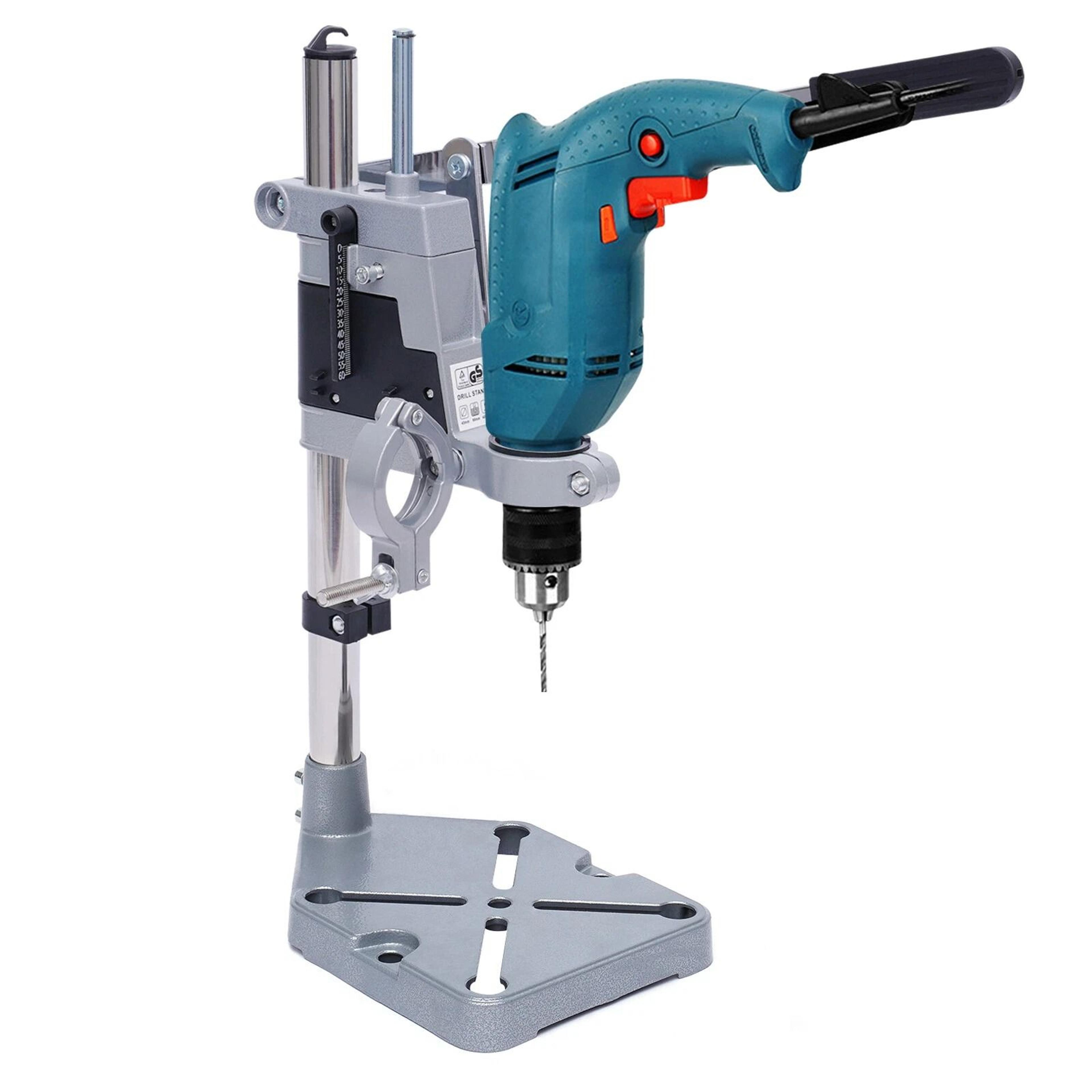 Portable Drill Press Stand With Adjustable Bench Clamp Hand Drill Holder 4