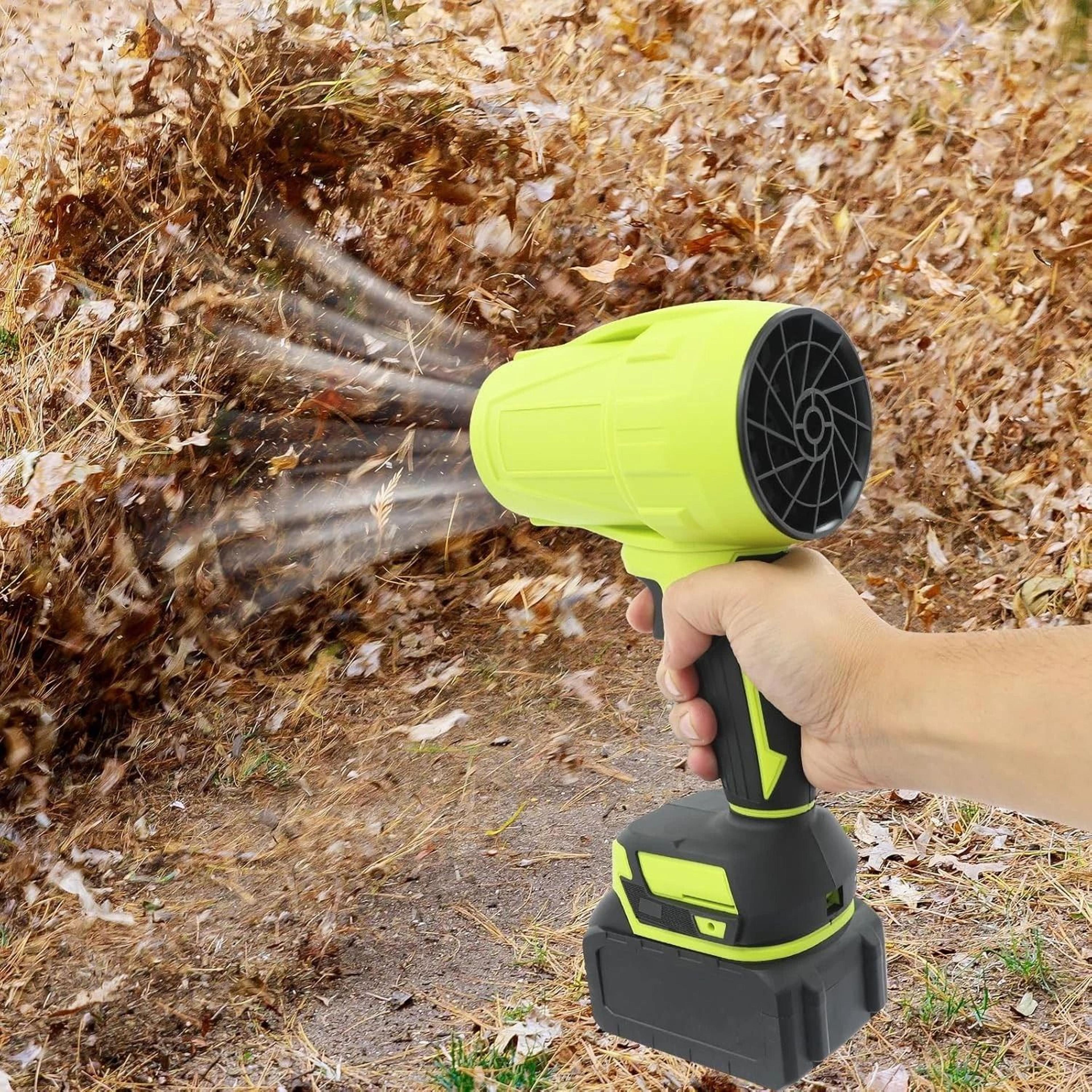 cordless handheld leaf blower with 2 batteries & fast charger portable yard cleaning tool