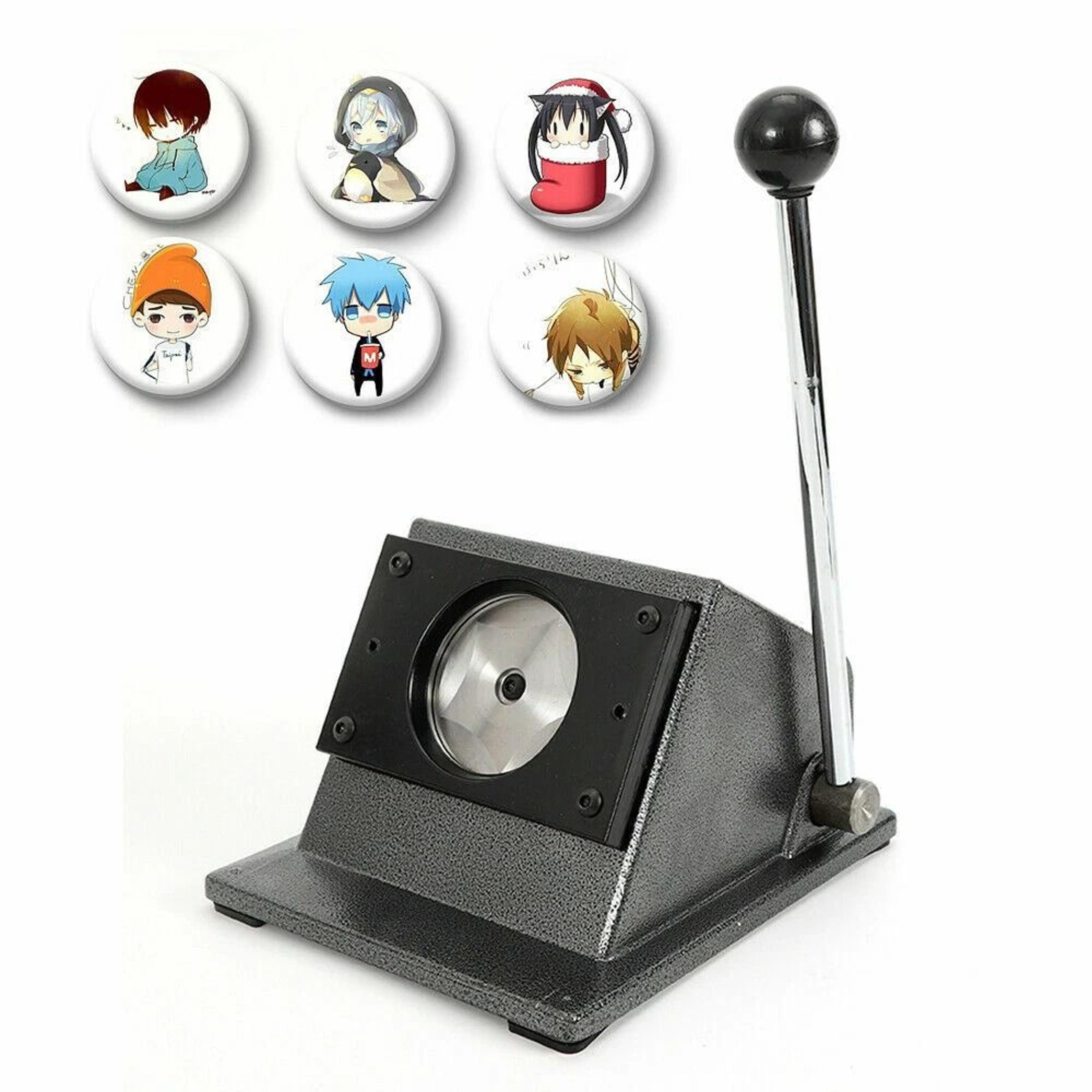 badge maker punch press machine with heavy duty circle cutter