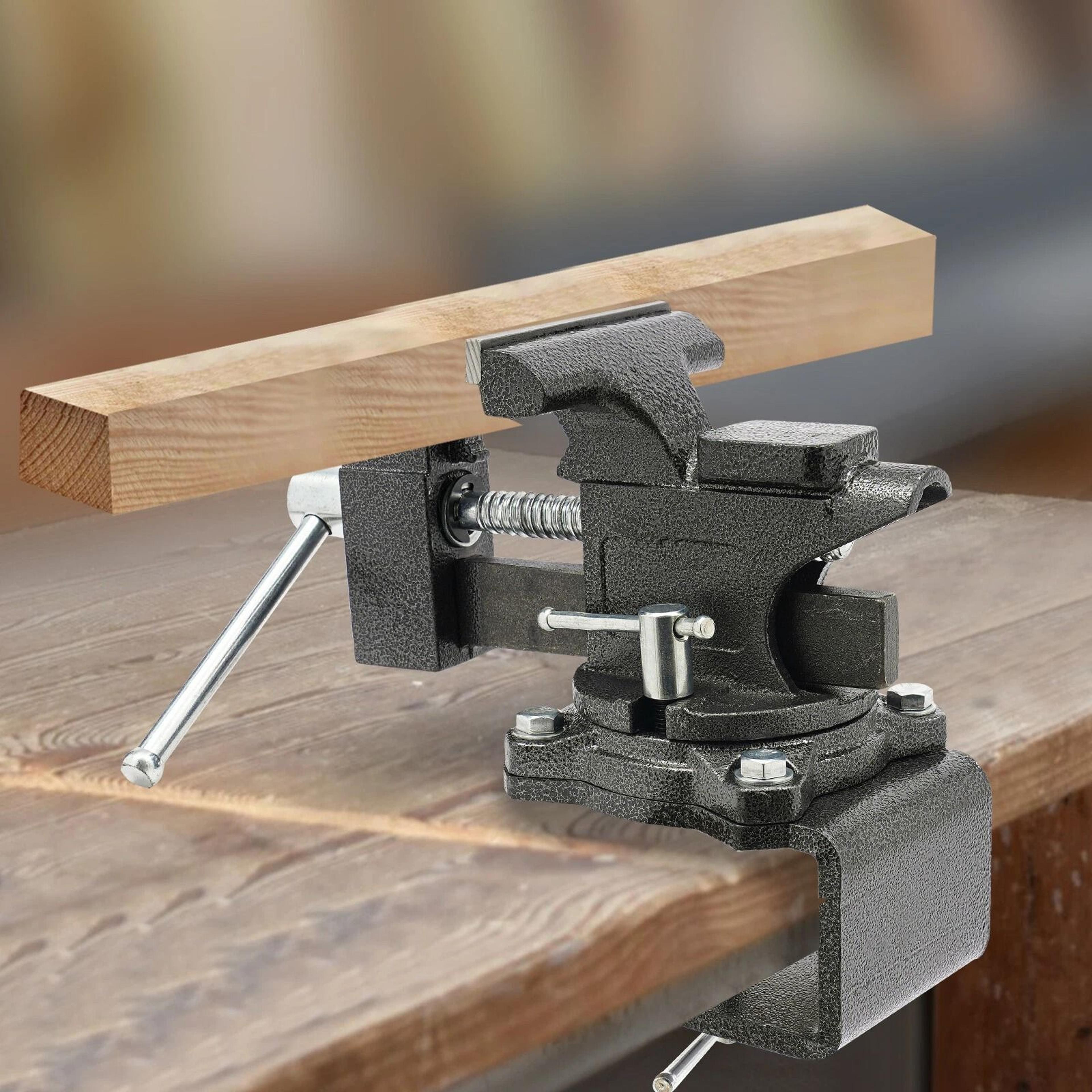 heavy duty bench vise with swivel base durable workbench vise clamp