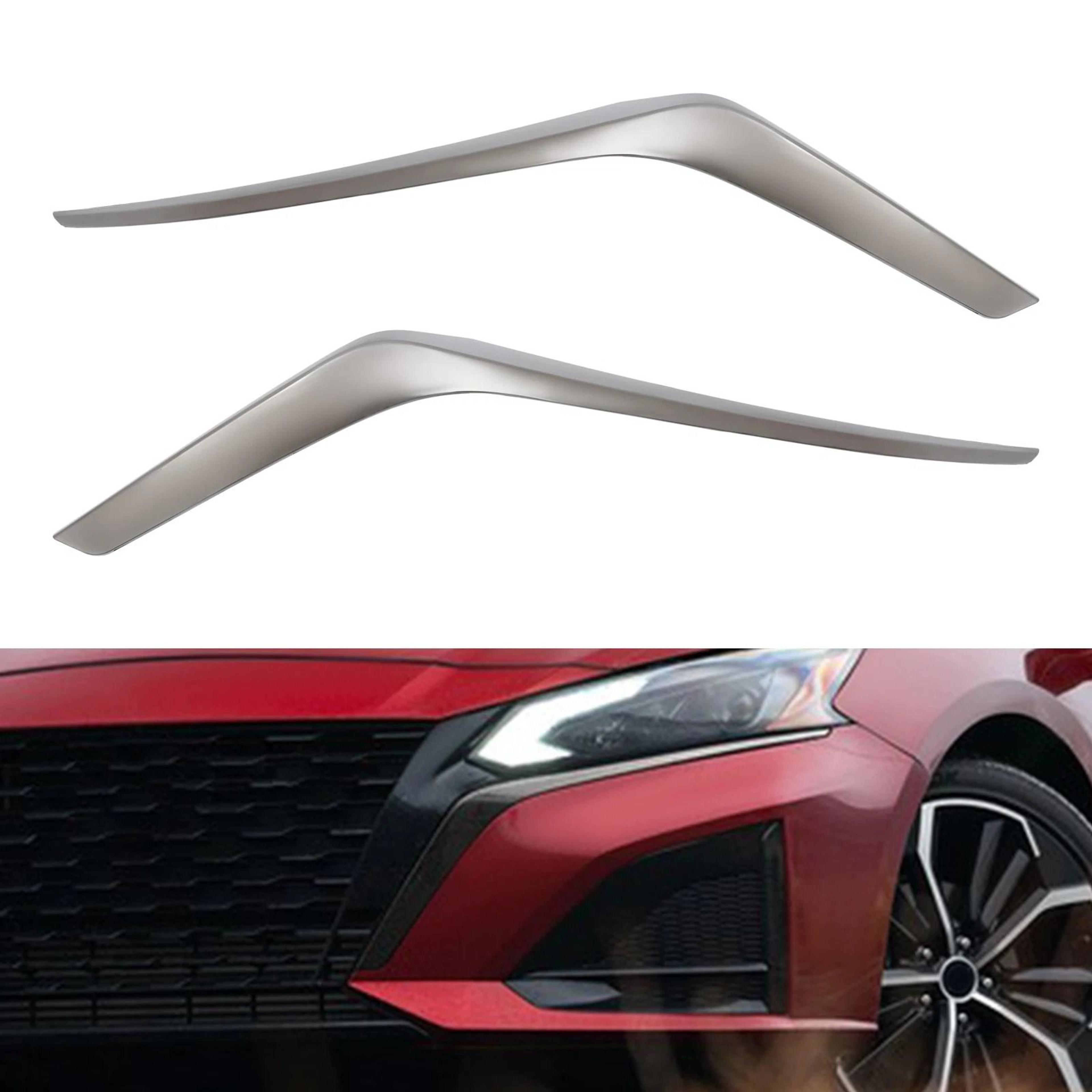 premium front bumper grille trim set left & right direct fit for nissan altima