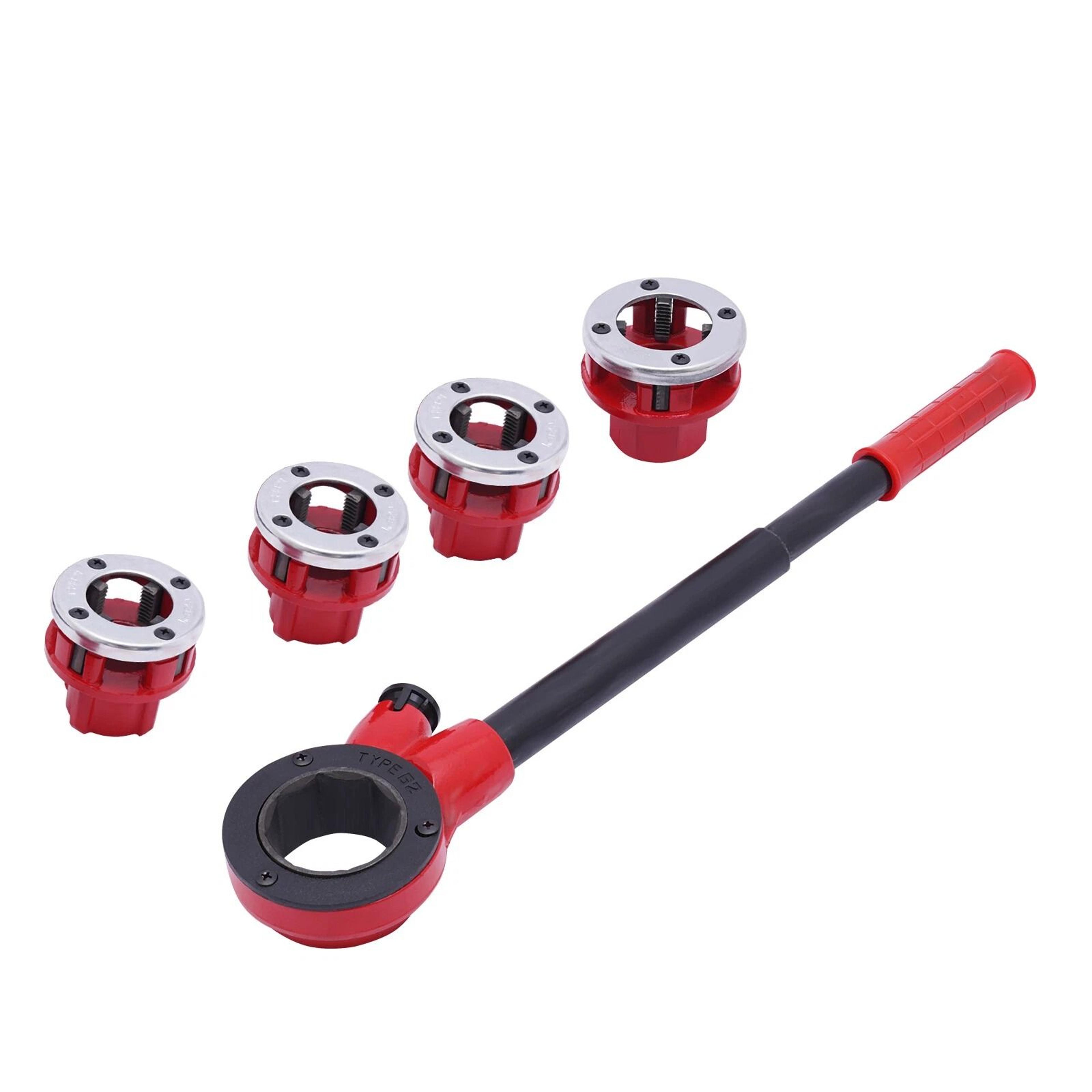 Heavy Duty Manual Pipe Threader Set With Ratchet Handle Threading Die Set 3