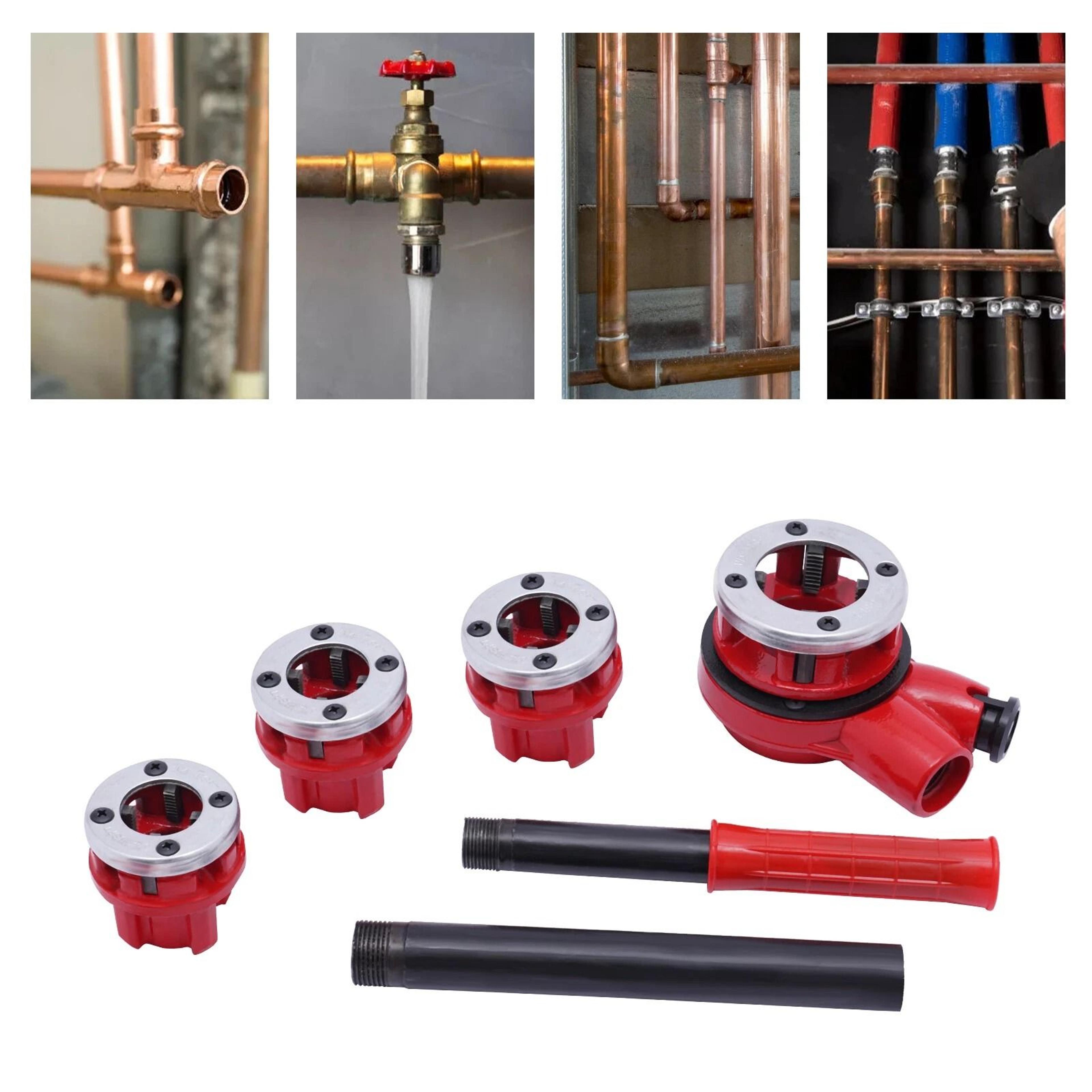 Heavy Duty Manual Pipe Threader Set With Ratchet Handle Threading Die Set 9