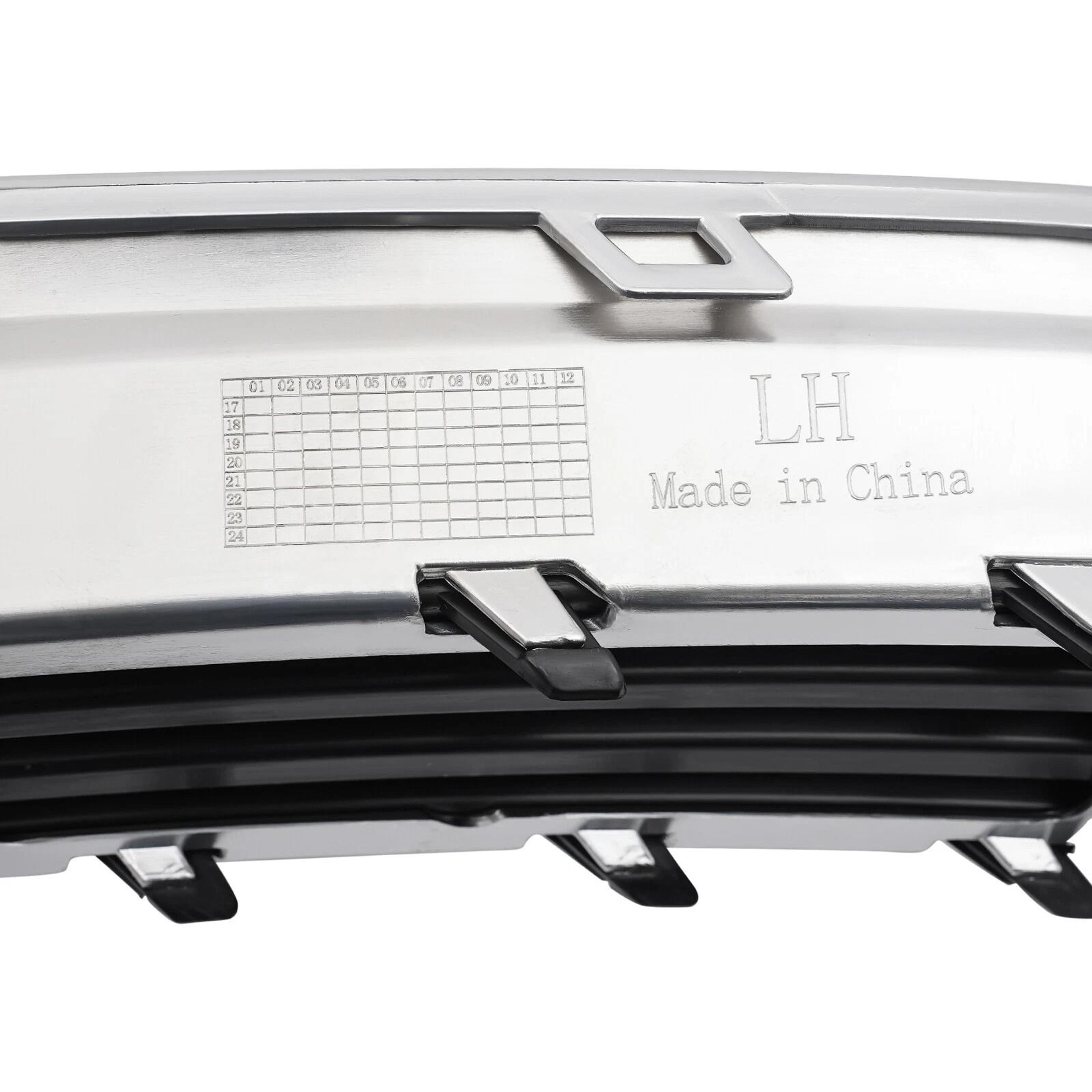 Premium Front Bumper Grille Cover Left Cadillac XTS Fog Light Cover Chrome Replacement 14