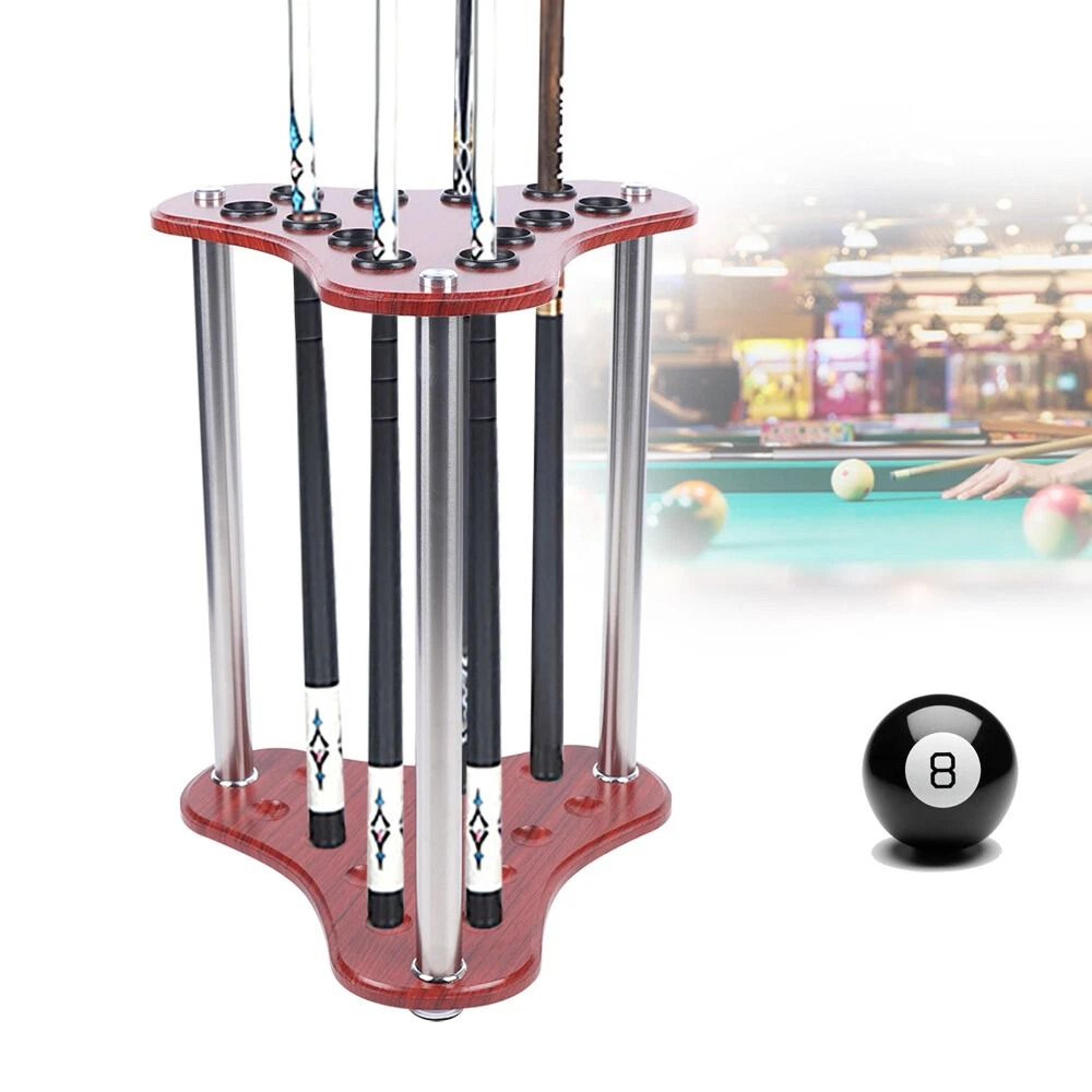 premium wood pool cue rack floor stand 12 cue organizer
