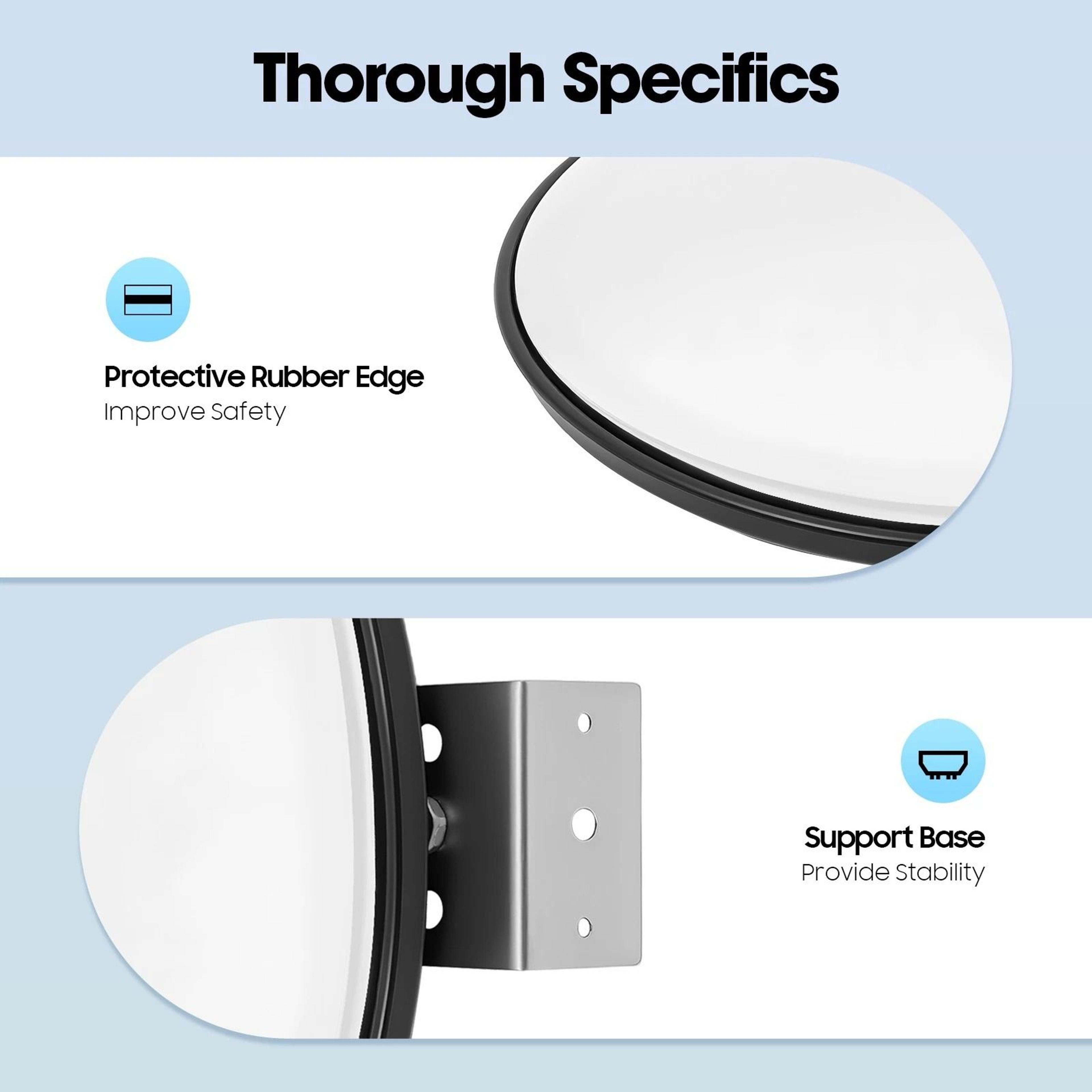 Premium Wide Angle Driveway Convex Security Mirror Blind Spot Safety Vision 12