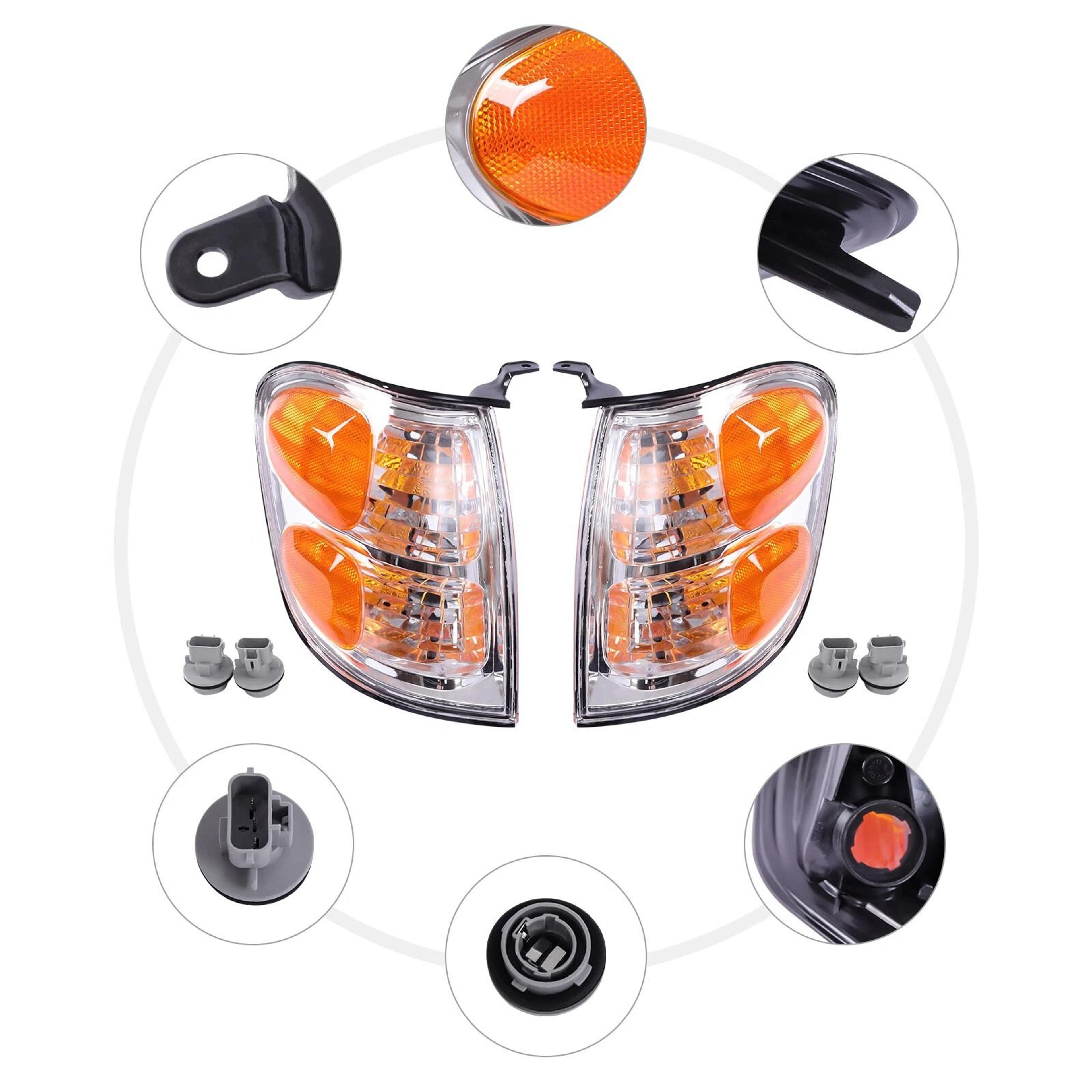 Premium Headlight Assembly For Toyota Sequoia Left  Right Halogen Lamps 2