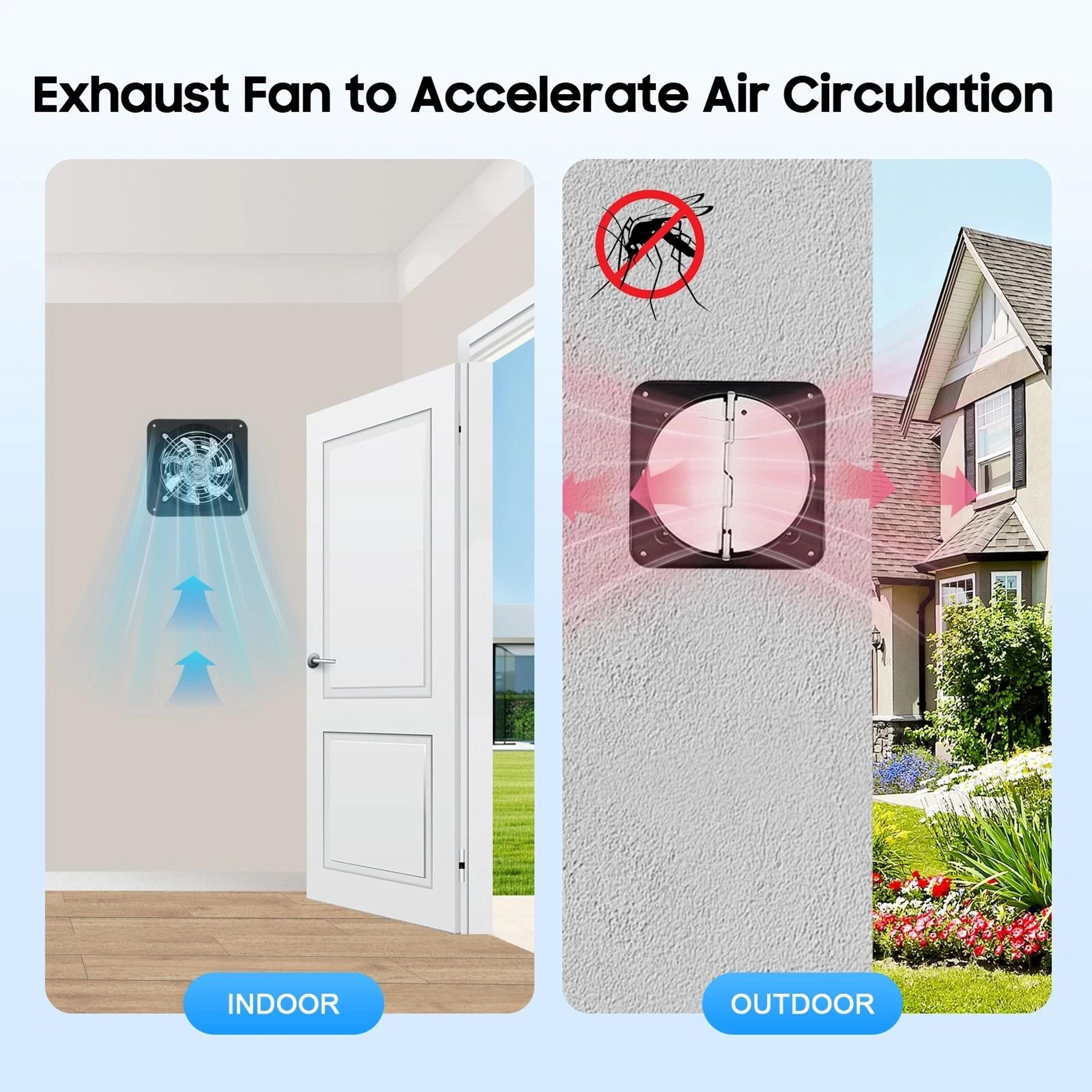 Premium Exhaust Fan Wall Mounted Ventilation Fan Powerful Duct Fan For Home Airflow Control 12