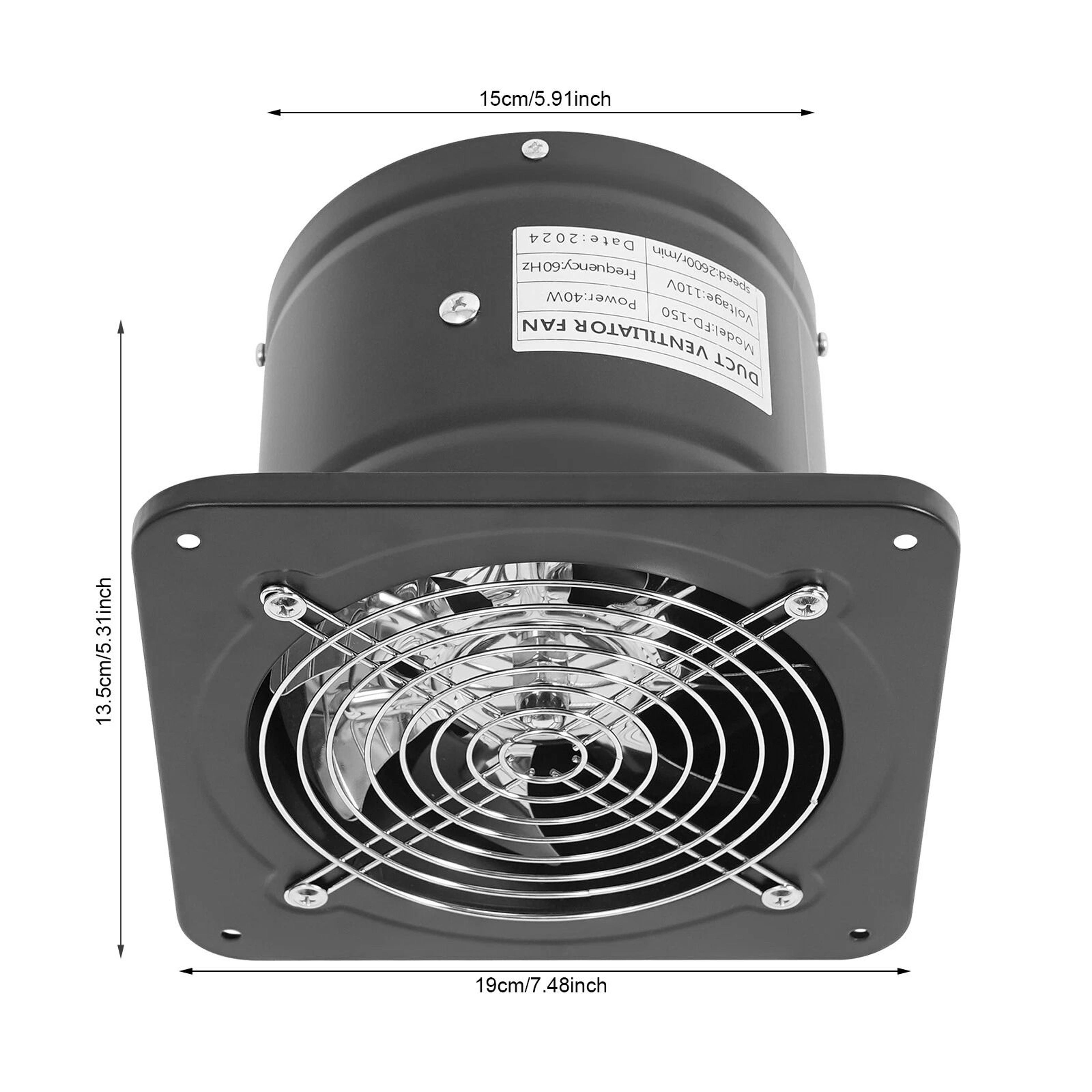 Premium Exhaust Fan Wall Mounted Ventilation Fan Powerful Duct Fan For Home Airflow Control 15