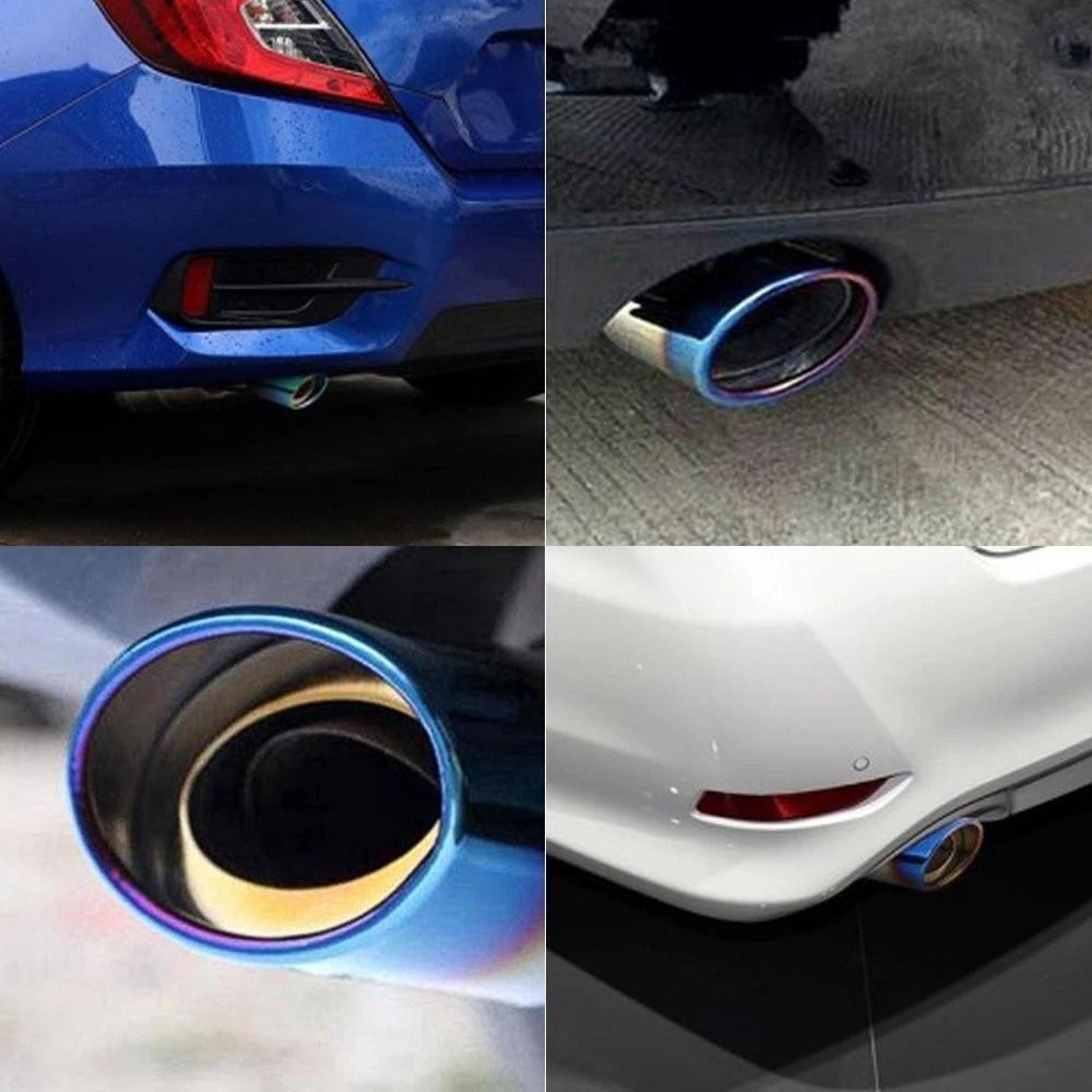 Premium Stainless Steel Universal Exhaust Tip Rear Muffler Tail Pipe Upgrade 2
