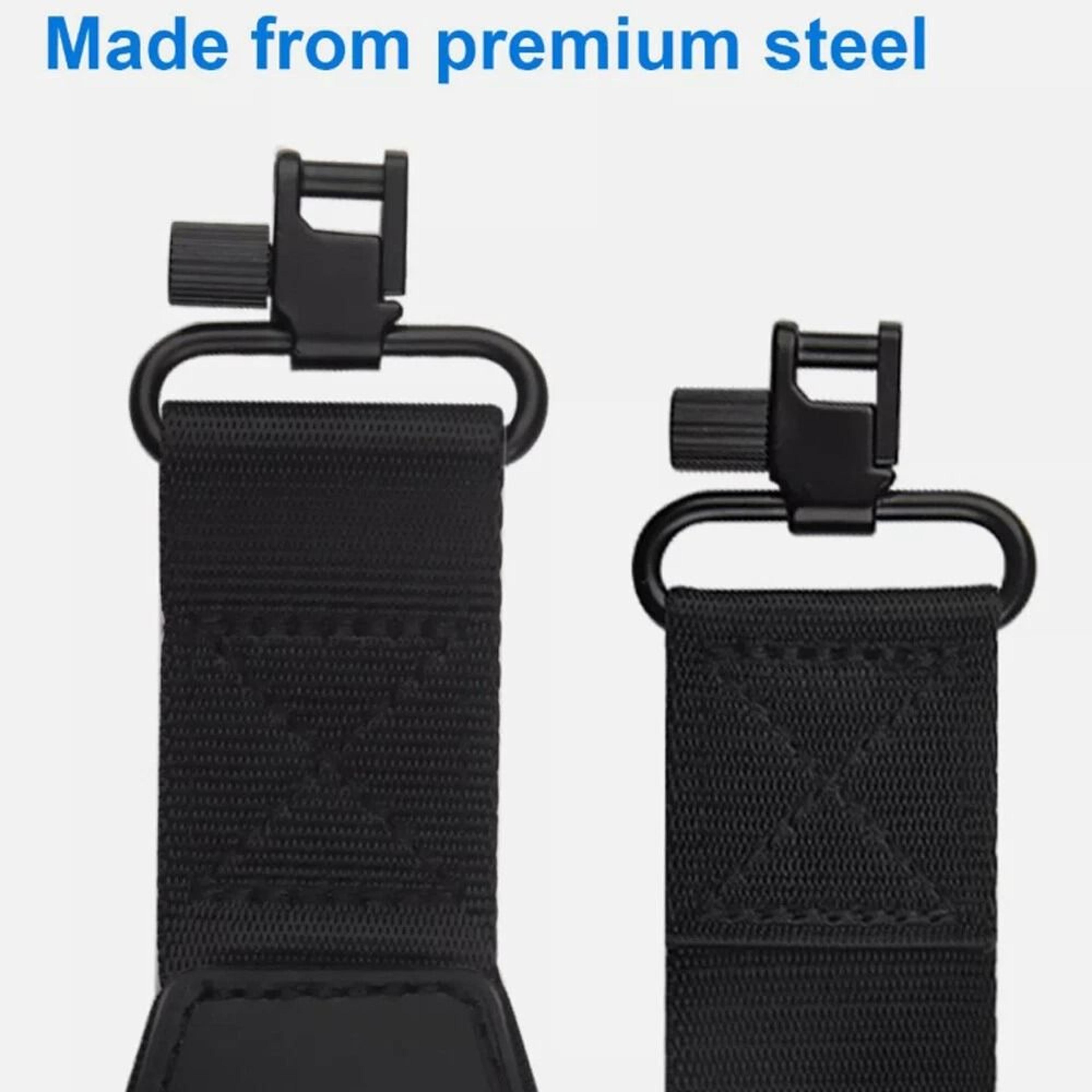 Premium Tactical Point Rifle Sling Adjustable Neoprene Shoulder Sling With Swivels 4