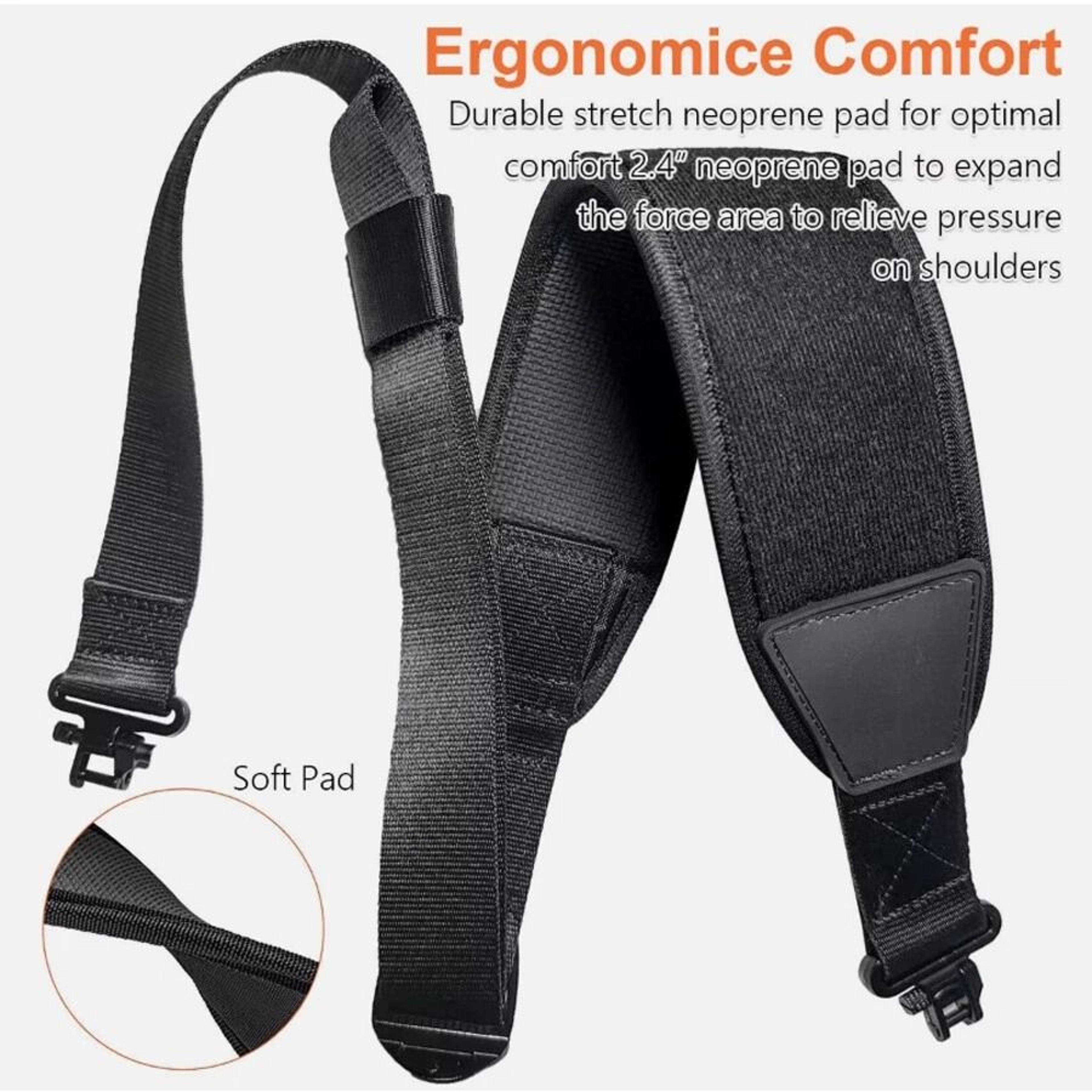 Premium Tactical Point Rifle Sling Adjustable Neoprene Shoulder Sling With Swivels 6