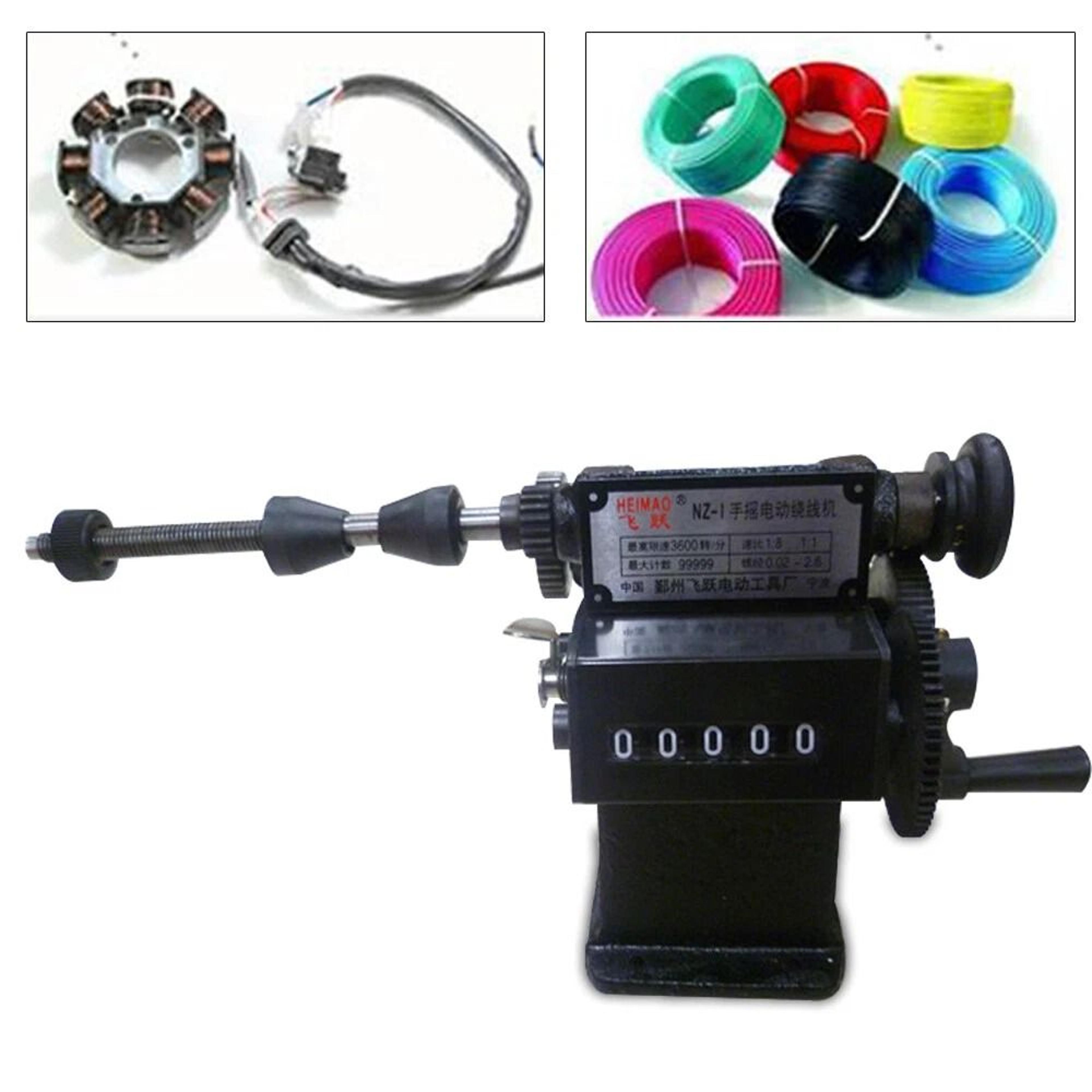 Professional Manual Coil Winding Machine With Counter Precision Wire Coil Winder Tool 1