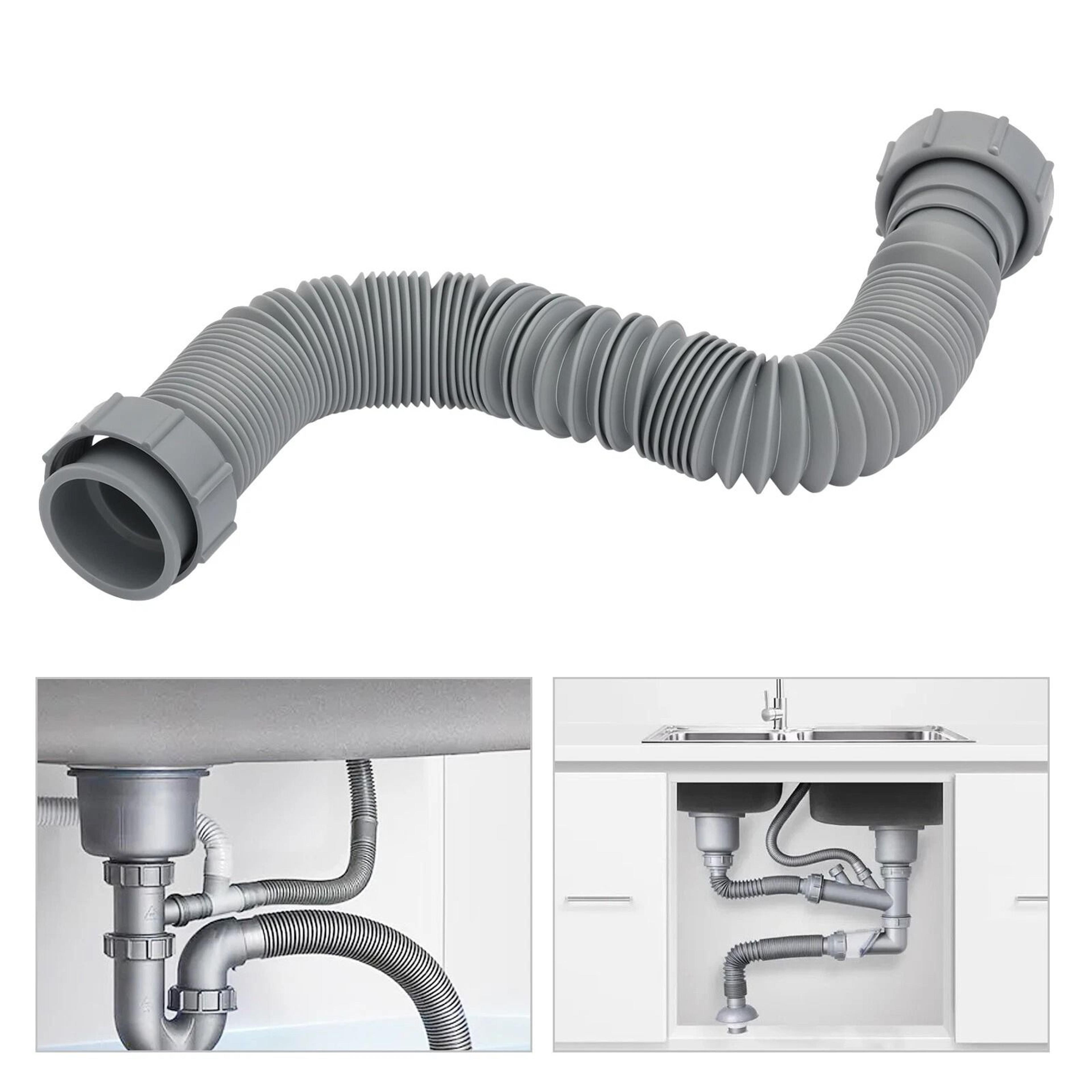 Premium Adjustable Flexible Sink Drain Pipe P Trap Expandable 12