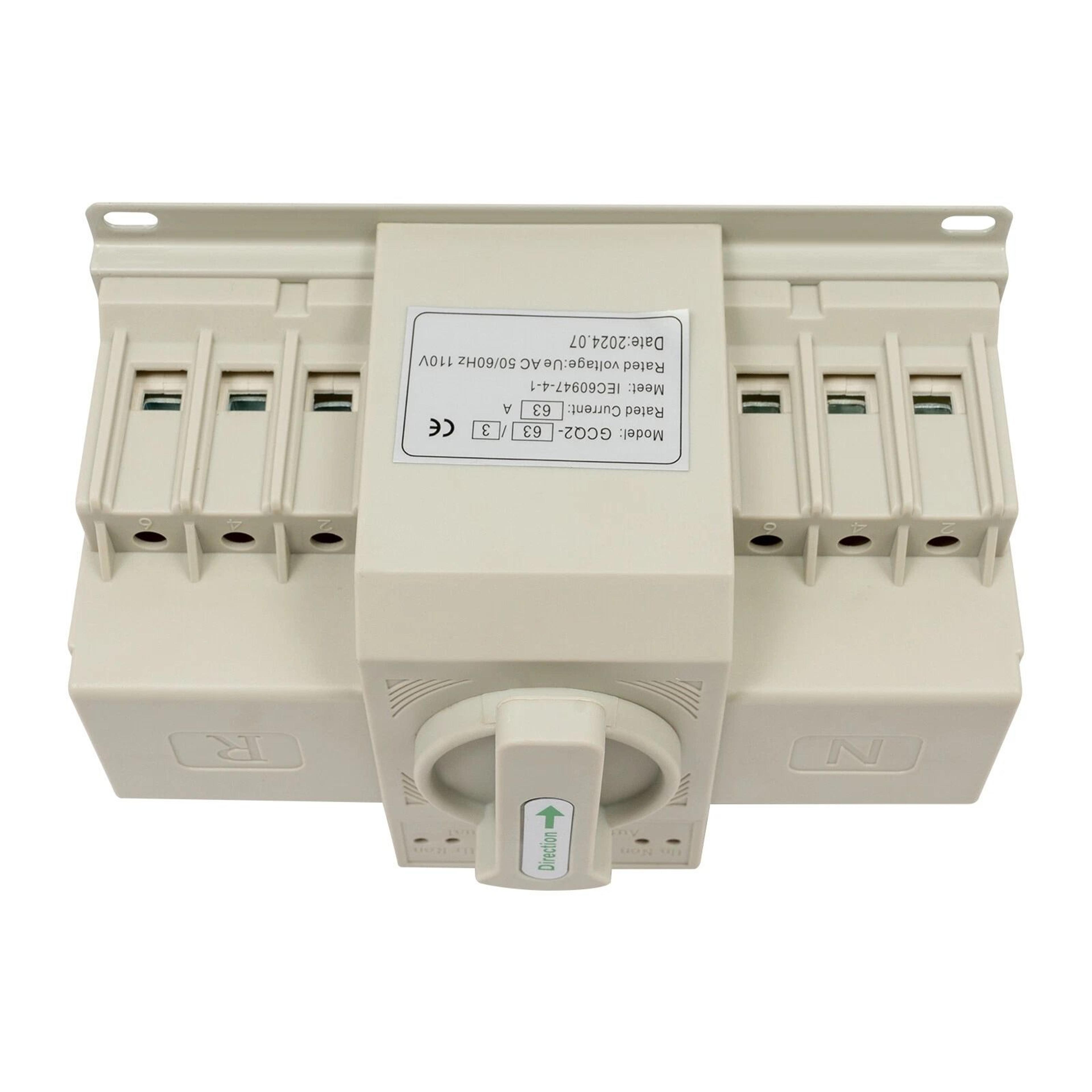 Automatic Transfer Switch 63A 3P ATS Dual Power Self Cast CB Level For Home  Generator Backup 8