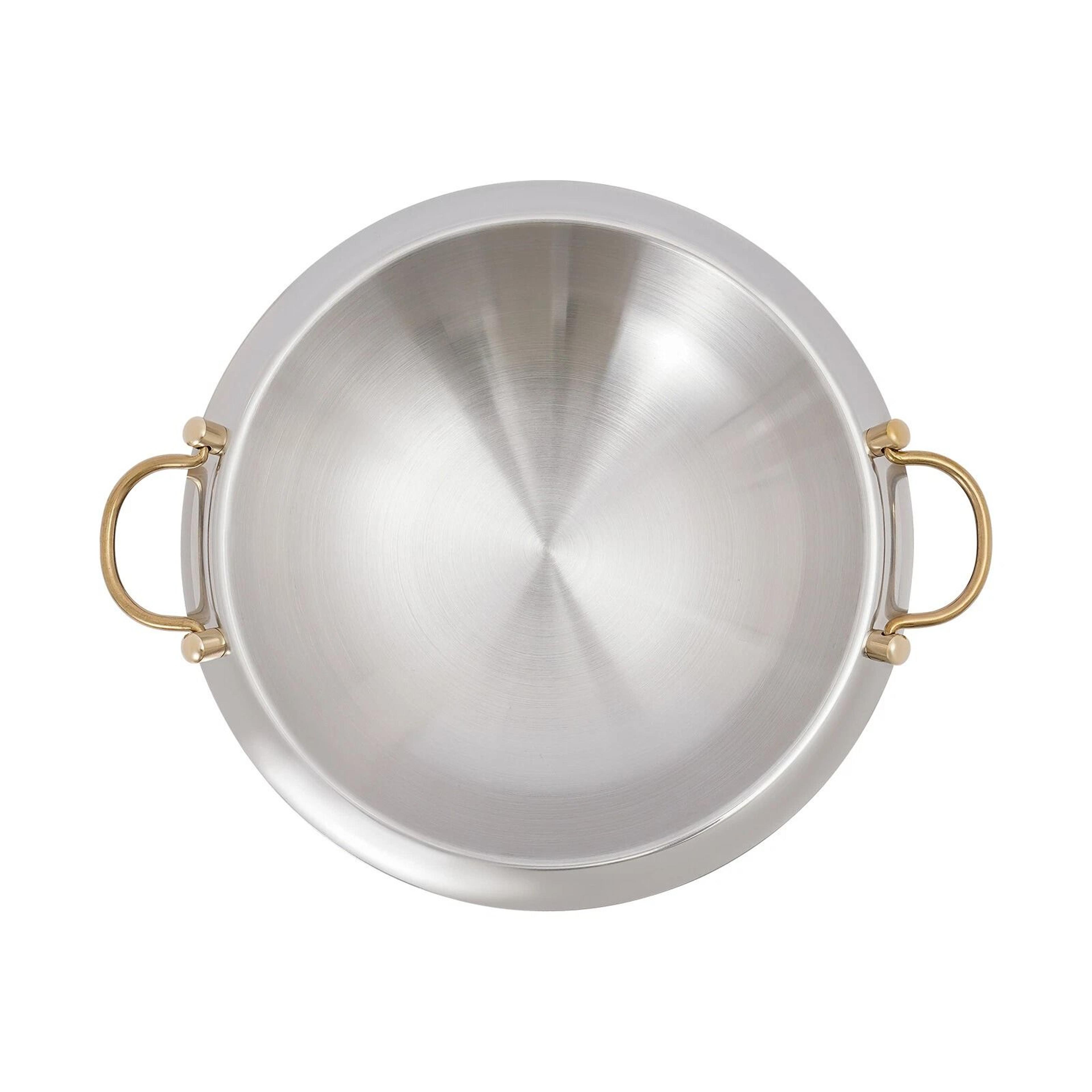 Elegant Round Chafing Dish Buffet Server Stainless Steel Food Warmer With Glass Lid  Fuel Holder 6