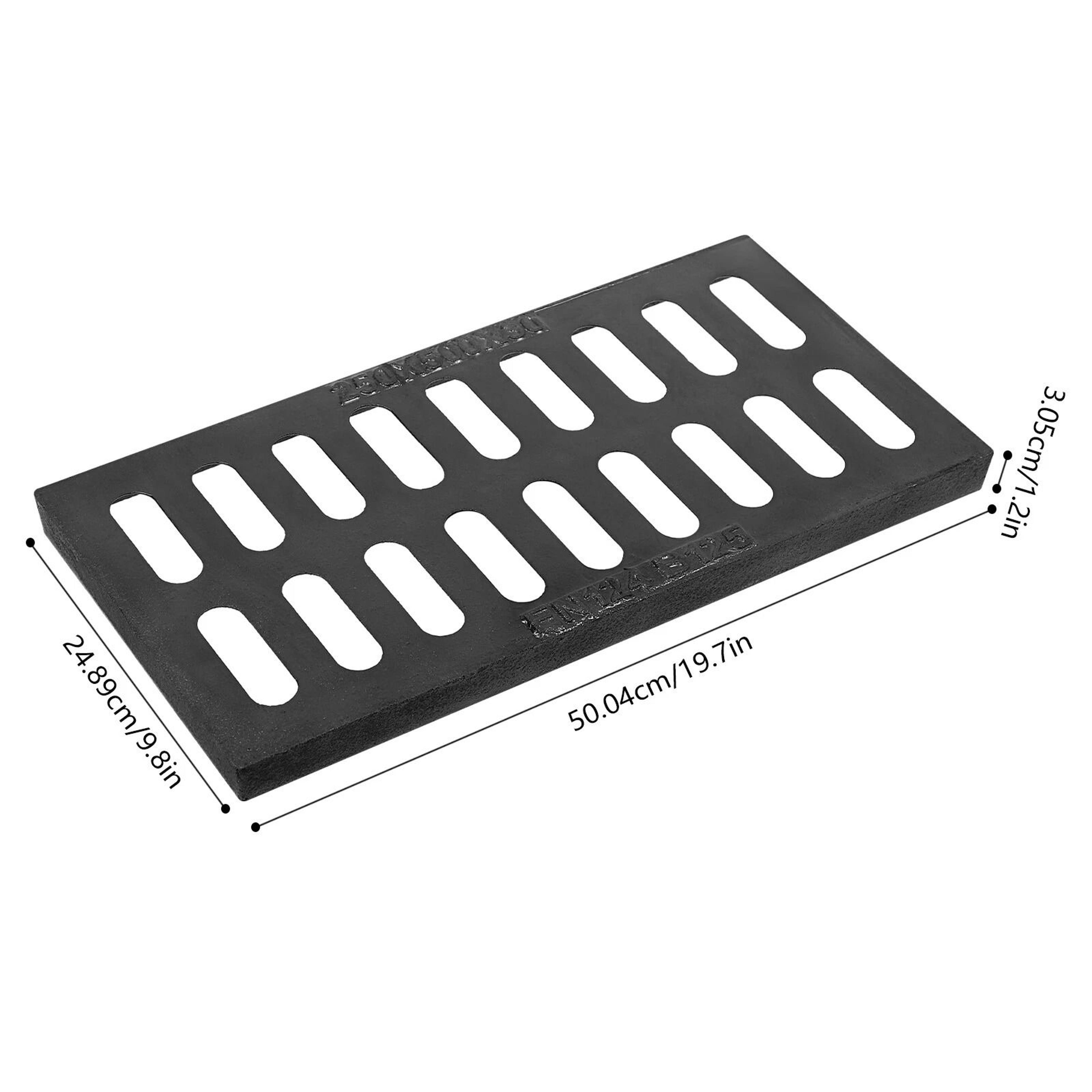 Heavy Duty Ductile Cast Iron Drain Grate Outdoor Channel  Sewer Cover 6