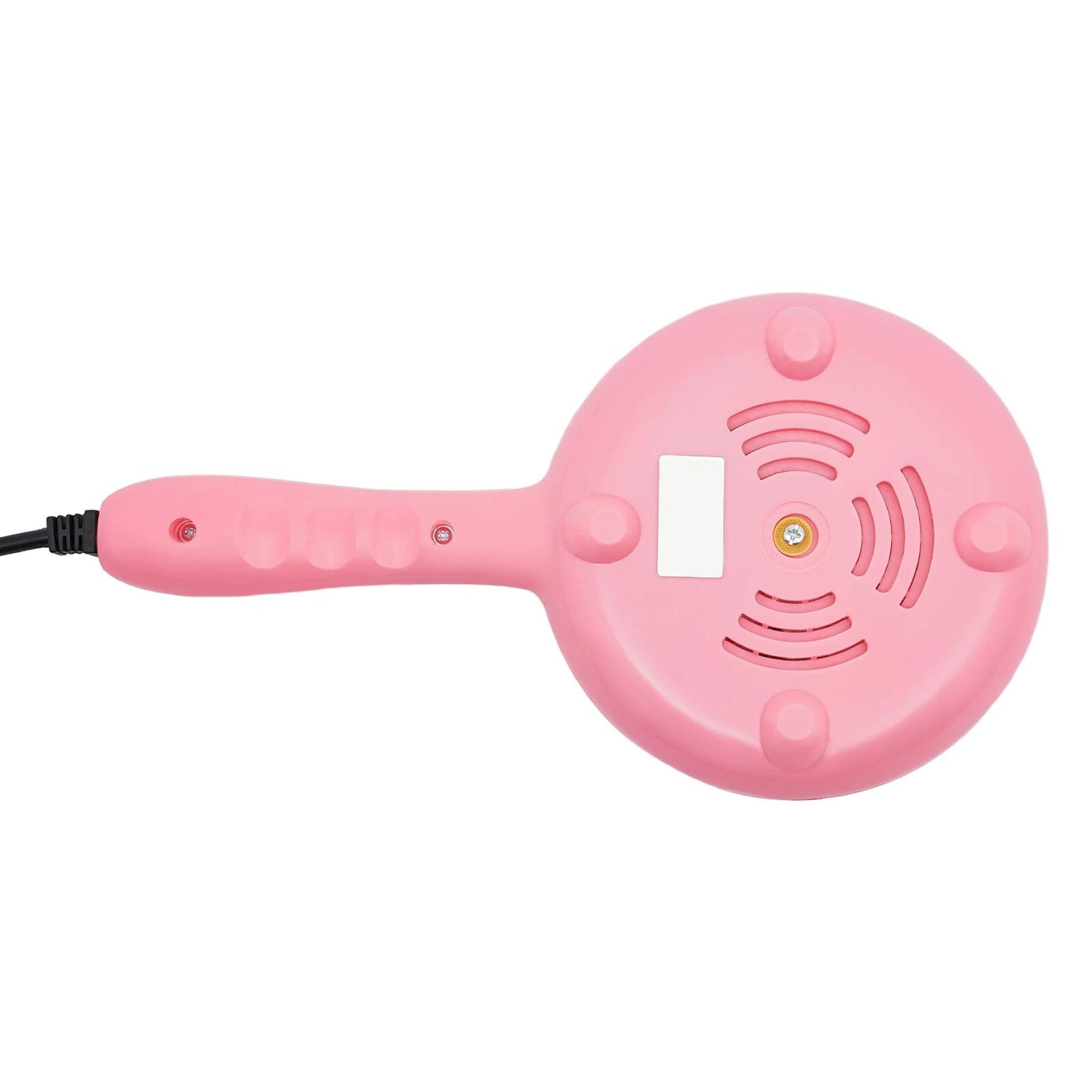 Premium Pink Compact Electric Skillet Non Stick Mini Frying Pan With Wooden Spatula 12