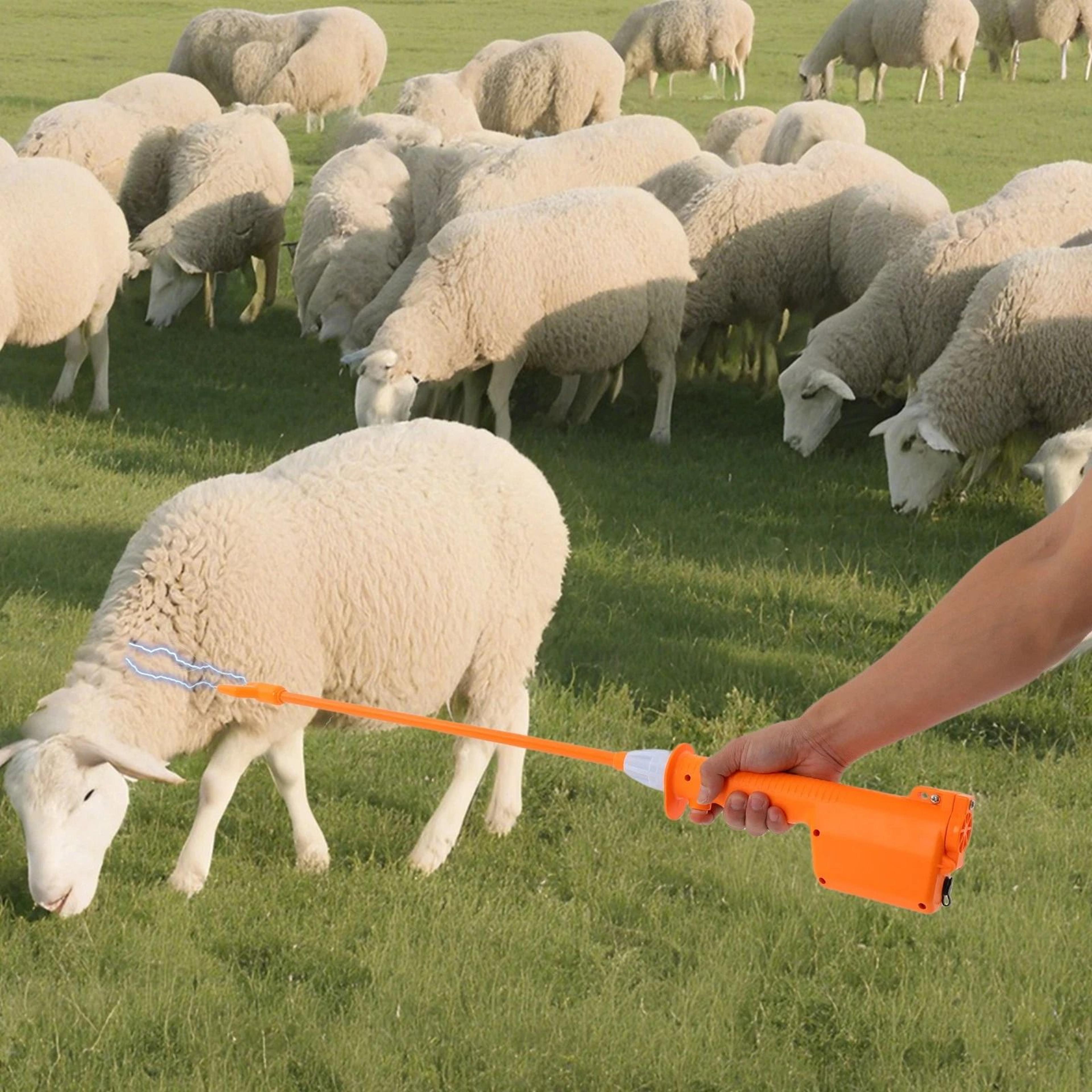 Electric Cattle Prod Stick Efficient Livestock Herding Tool For Farm Management 8