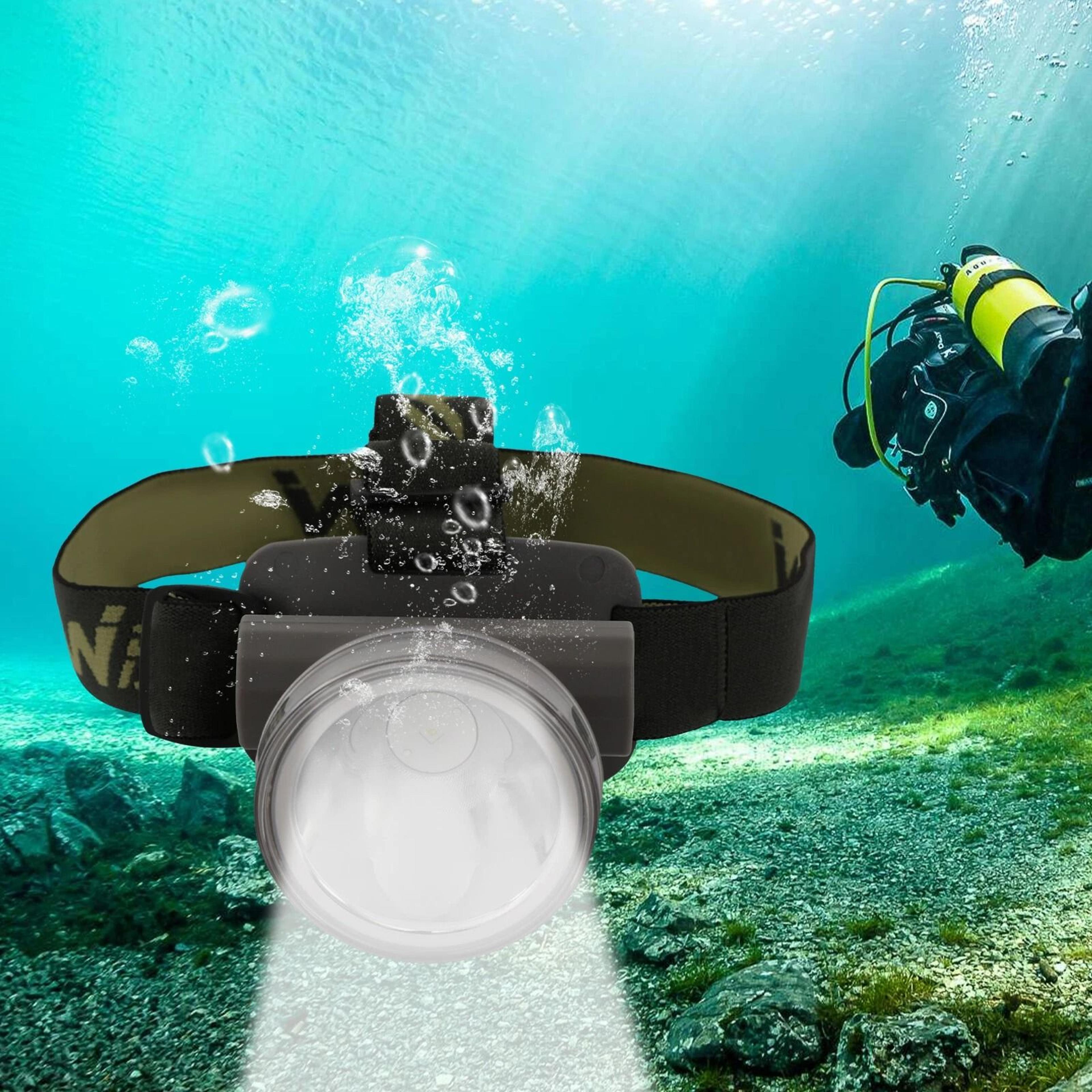 pro divepro underwater diving headlamp rechargeable led diving light head mounted torch