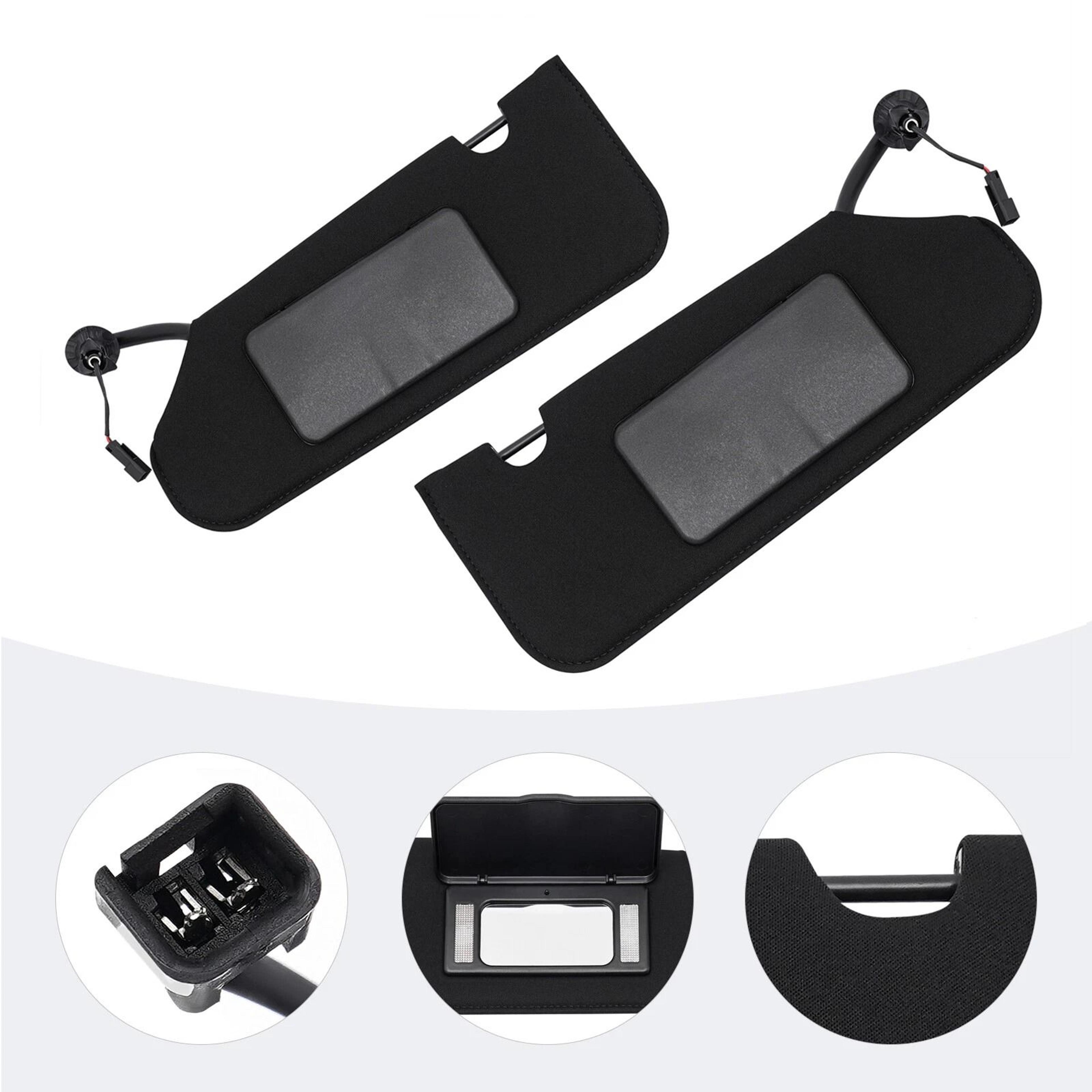 Chevrolet C6 Corvette Sun Visor Replacement Set With LED Lights Driver  Passenger Fit 15