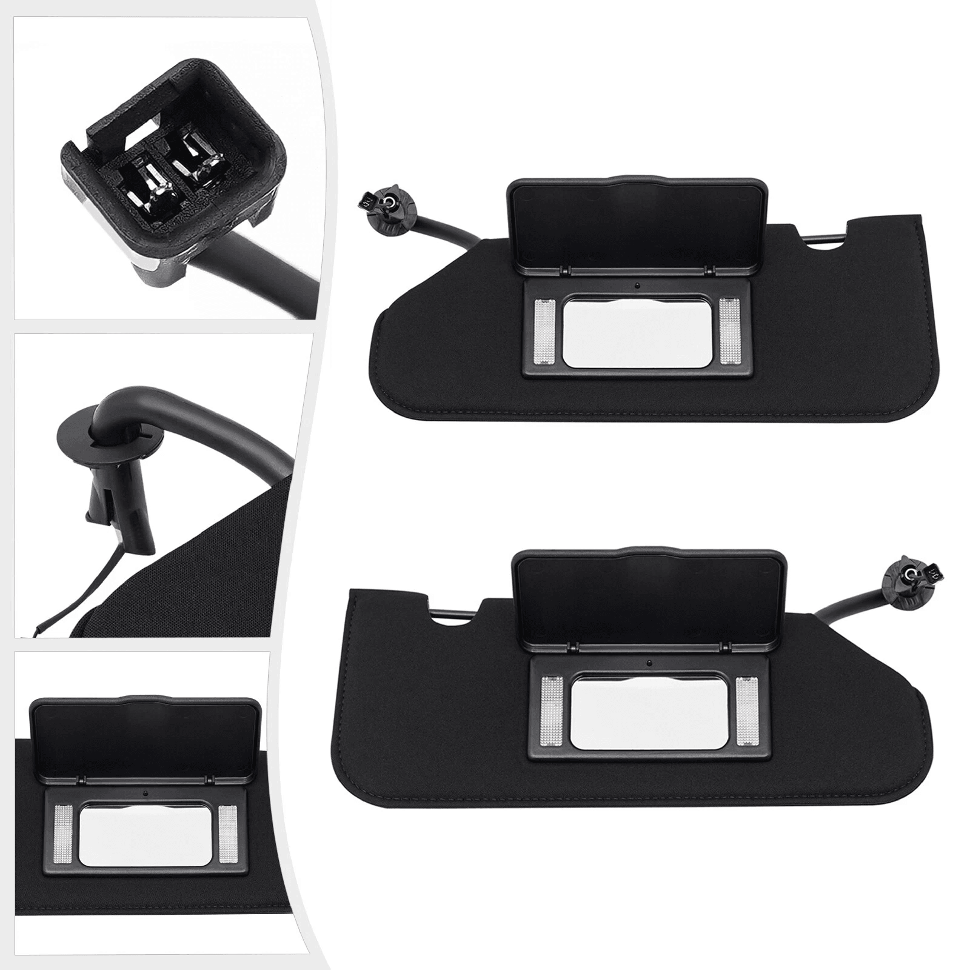 Chevrolet C6 Corvette Sun Visor Replacement Set With LED Lights Driver  Passenger Fit 16